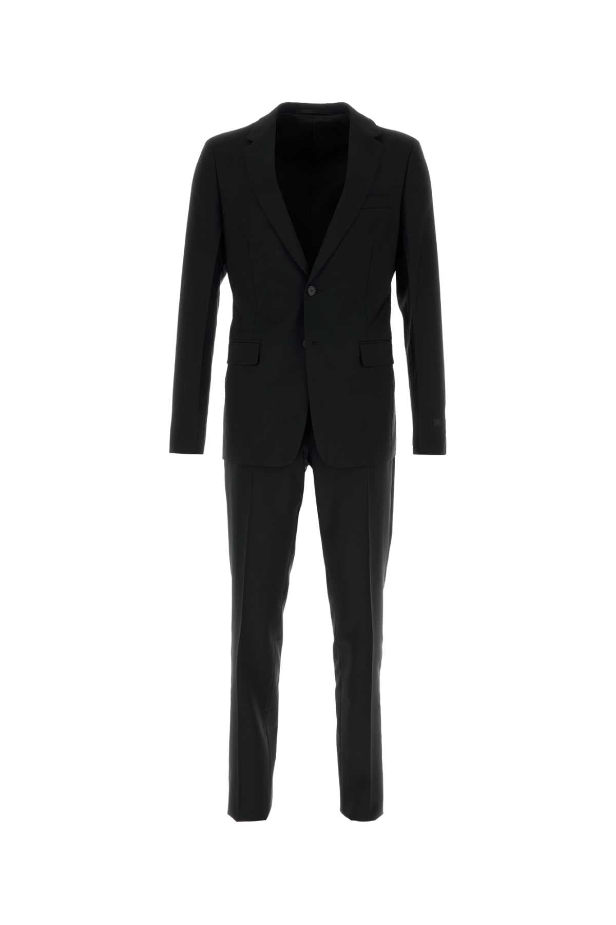 Black wool blend suit