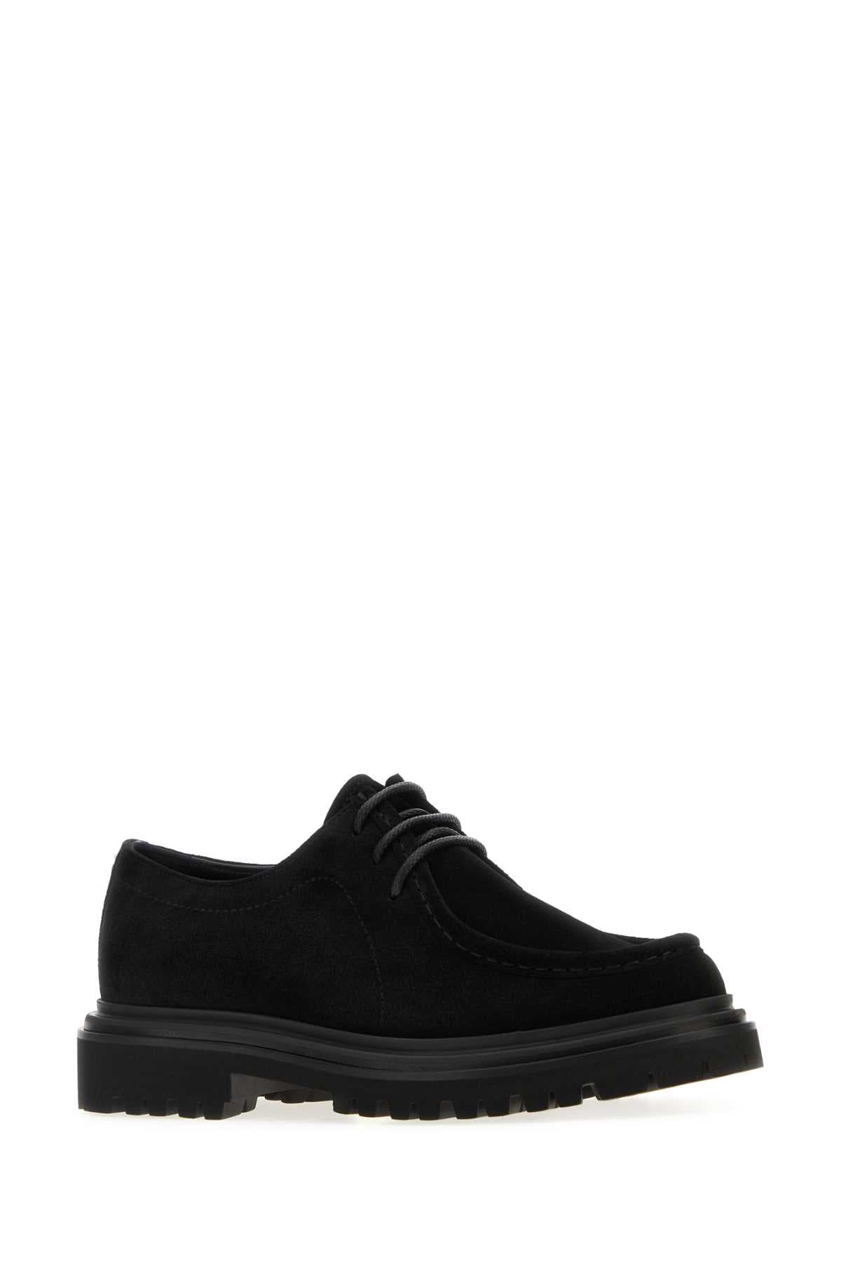 Black suede lace-up shoes - мініатюра 2