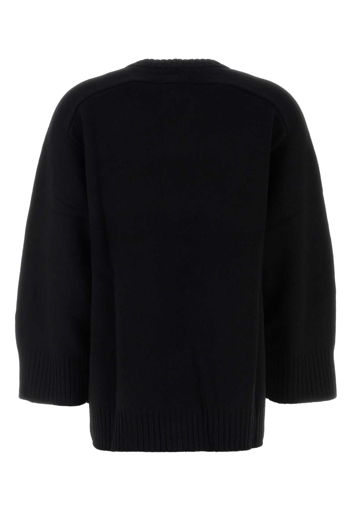 Black wool blend oversize Safi sweater - мініатюра 2