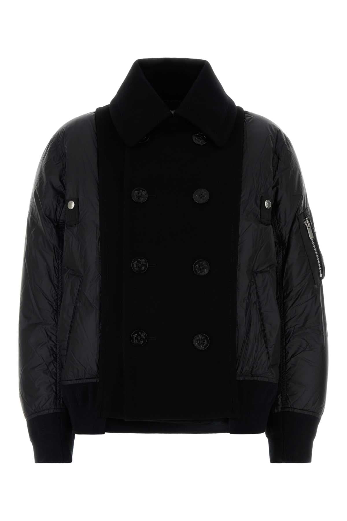 Black nylon sown jacket