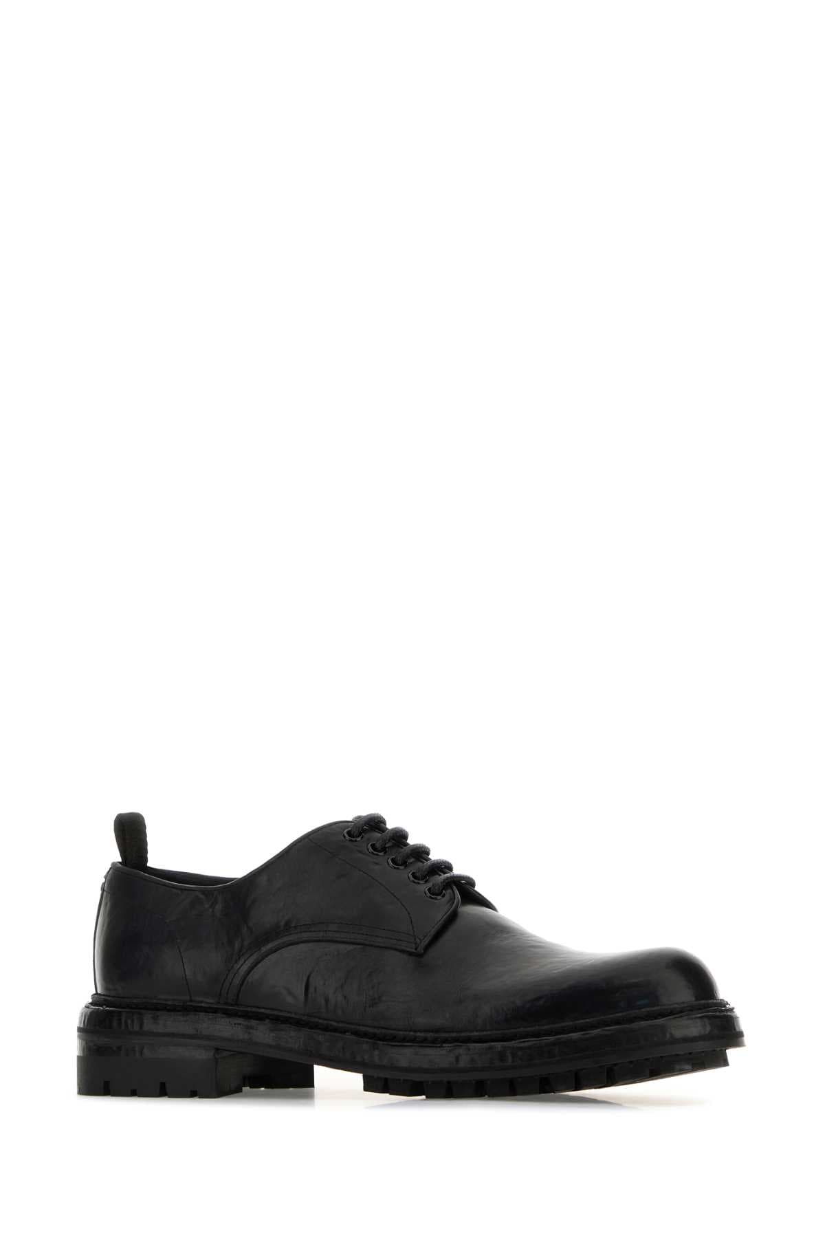 Black leather lace-up shoes - мініатюра 2