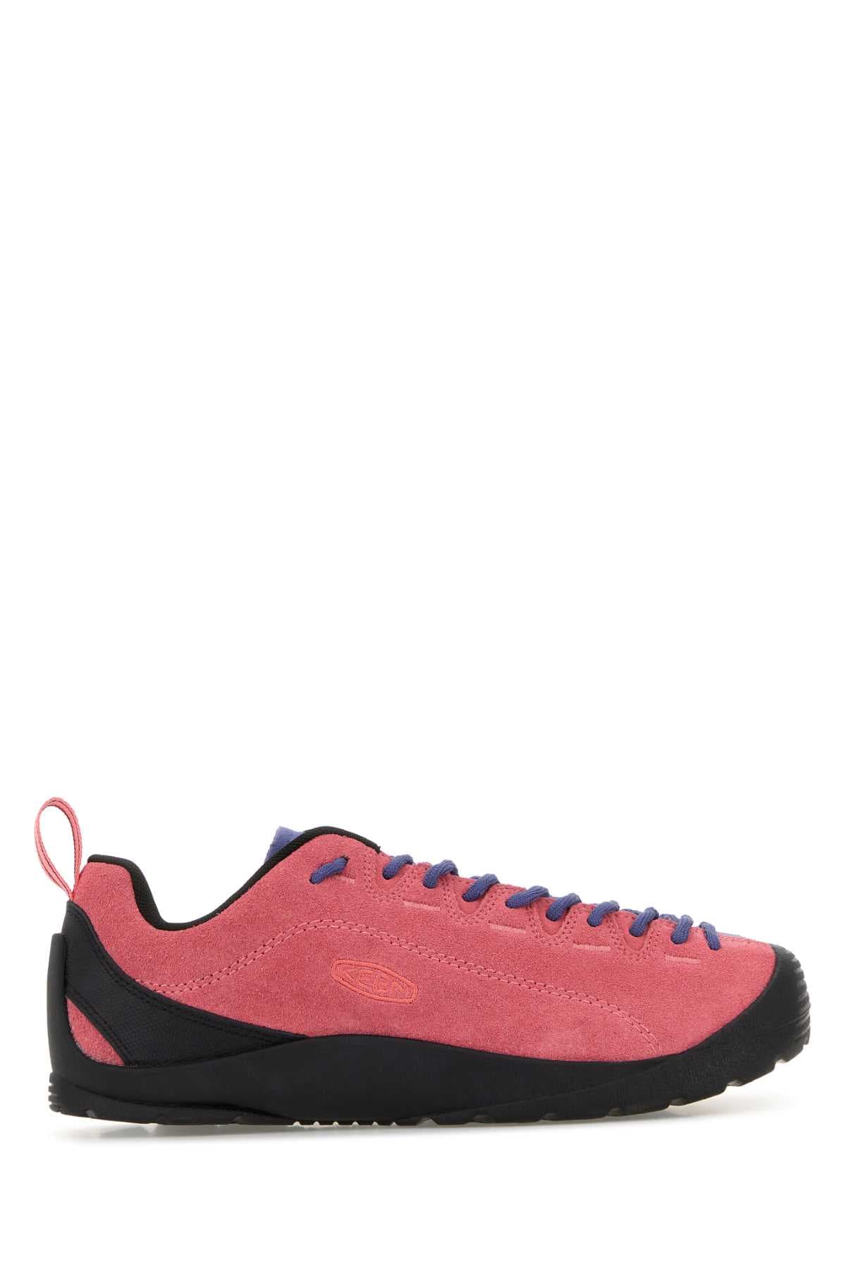 Pink suede Jasper sneakers