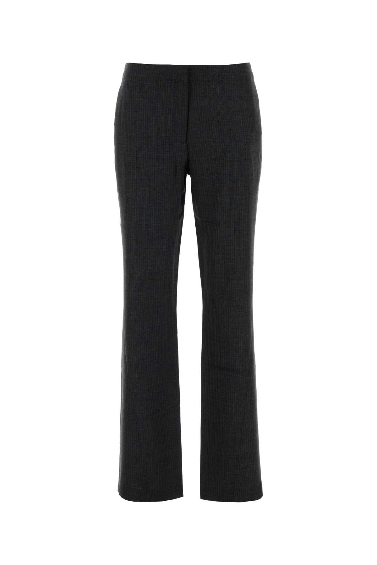 Embroidered wool pant