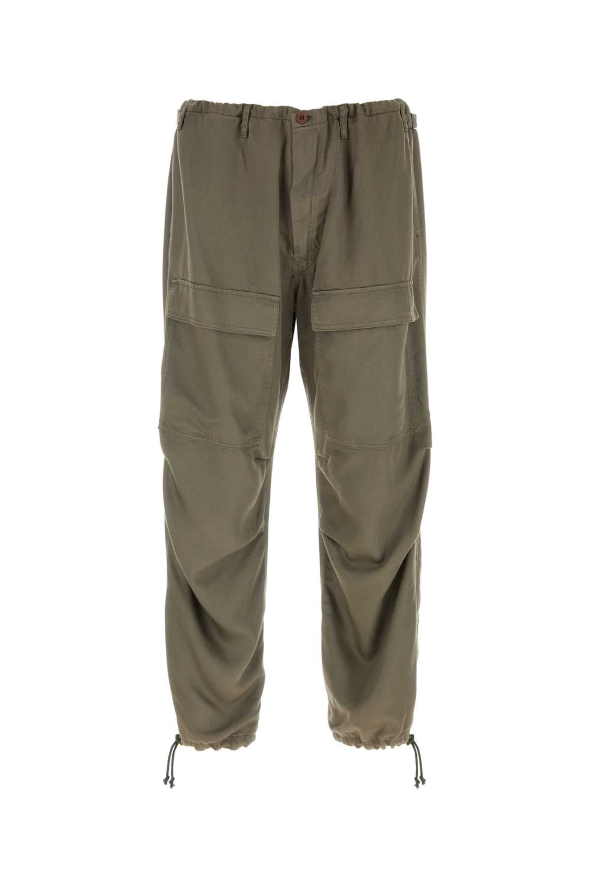 Army green lyocell cargo pant