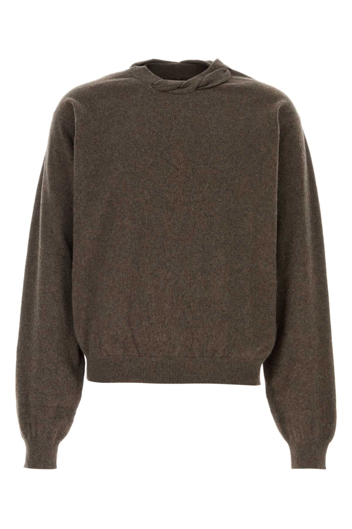 Brown cashmere blend sweater