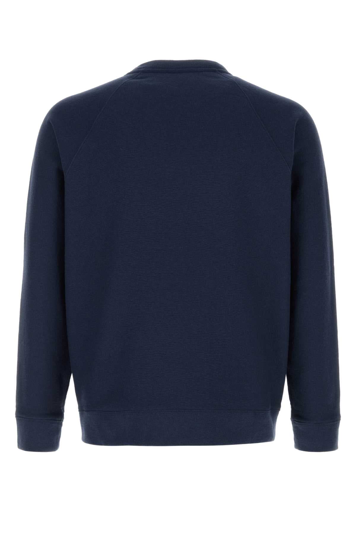 Navy blue cotton and polyester sweatshirt - мініатюра 2