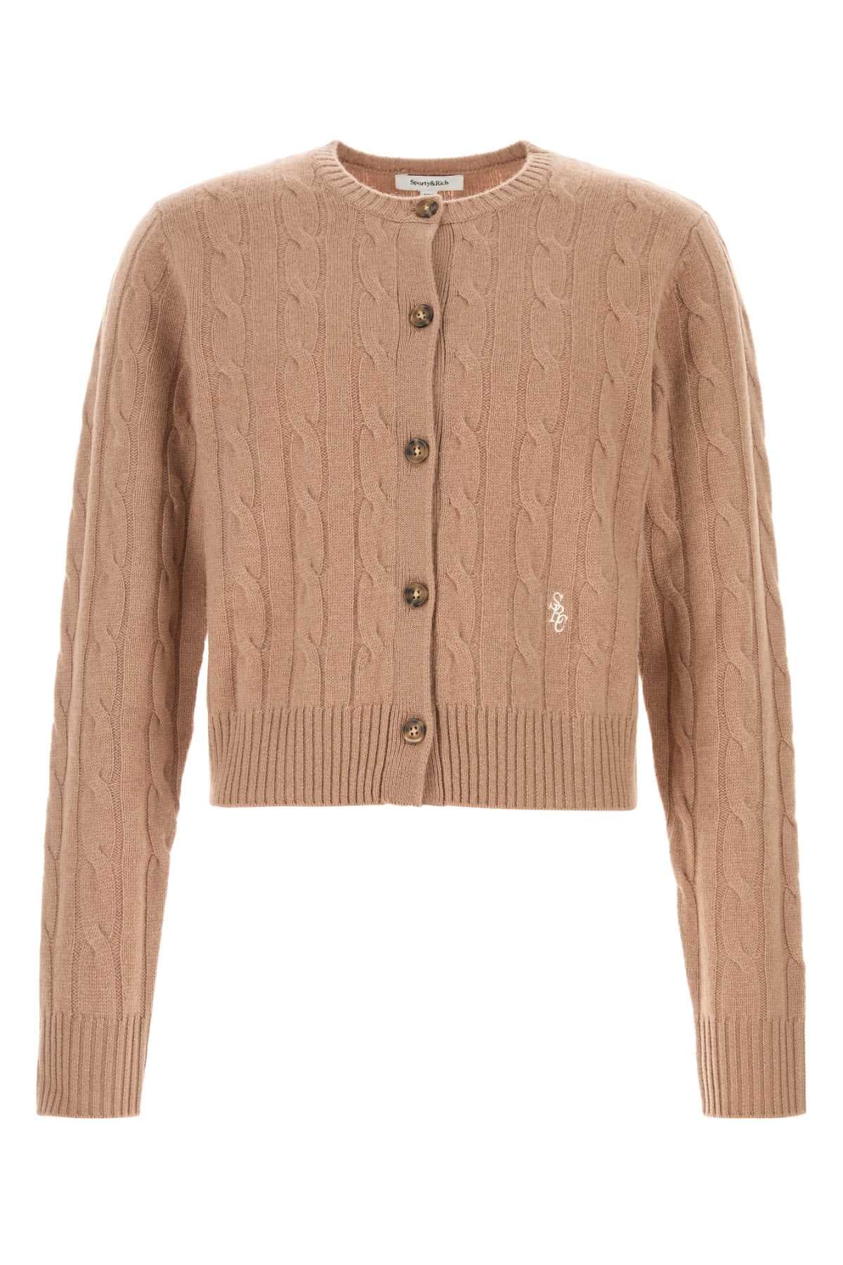 Camel cashmere blend cardigan