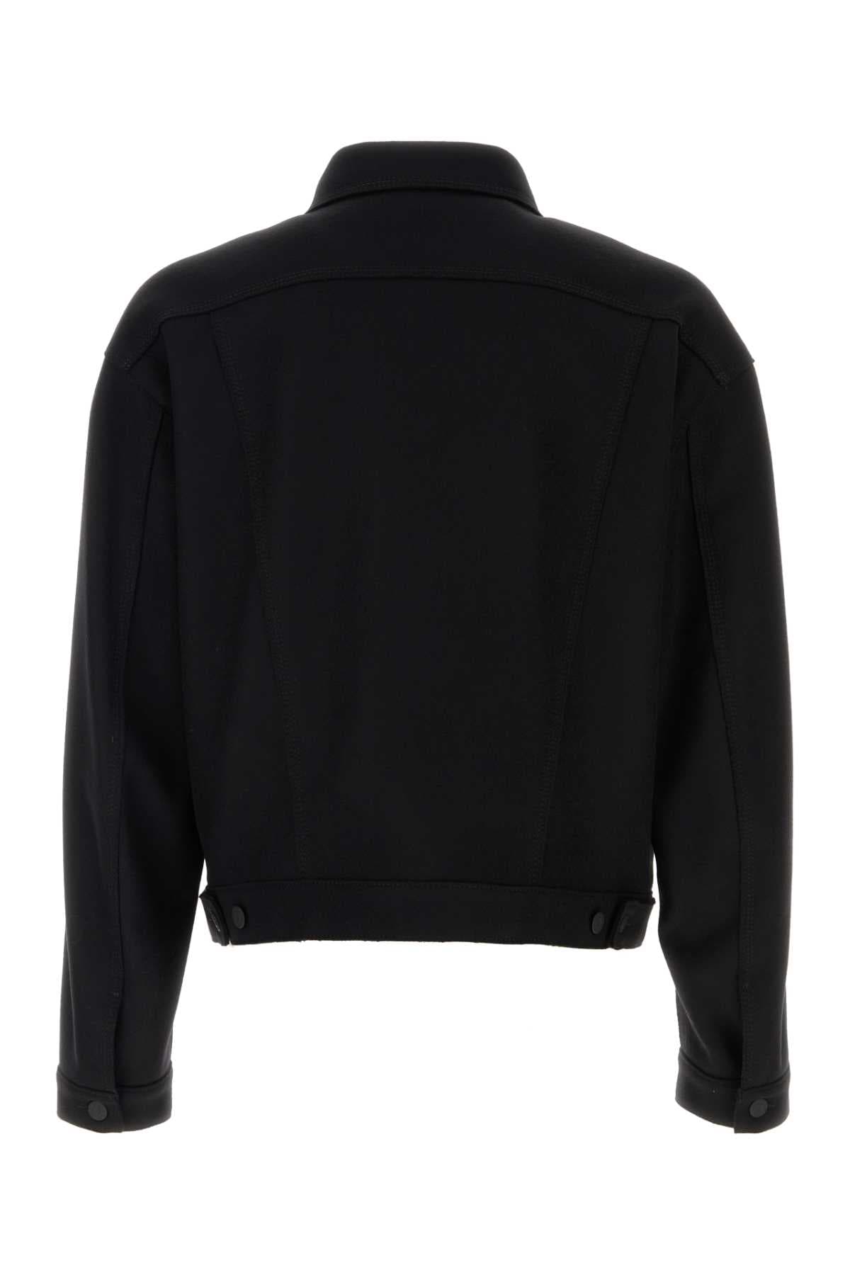 Black wool blend Wool Jean jacket - мініатюра 2
