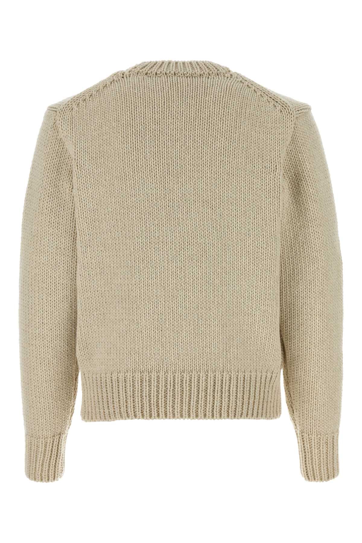 Sand wool blend cardigan - мініатюра 2