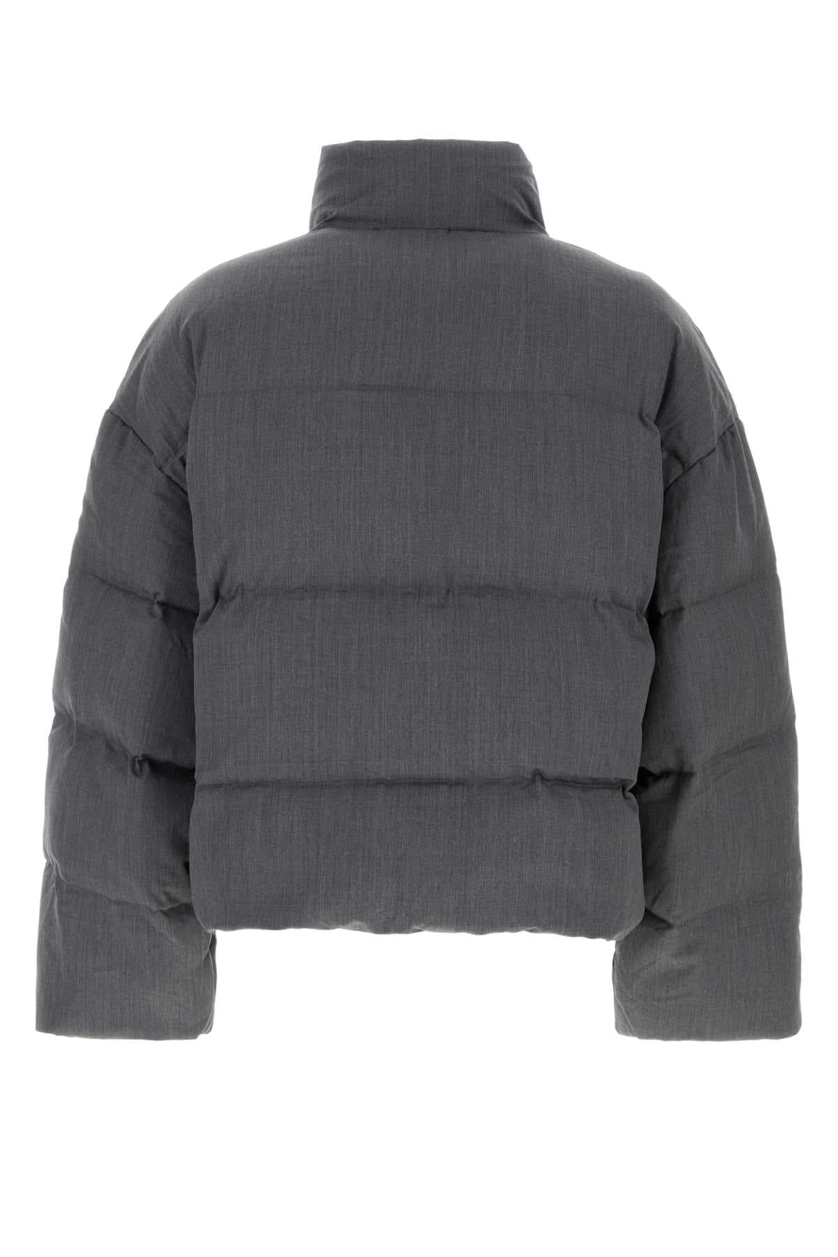 Dark grey wool down jacket - мініатюра 2
