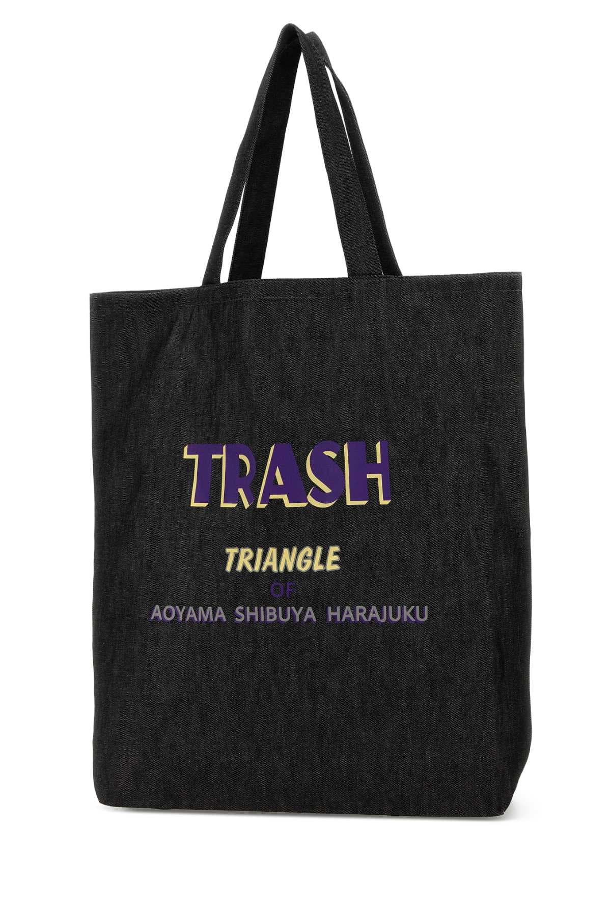 Black denim large Grocery shopping bag - мініатюра 2