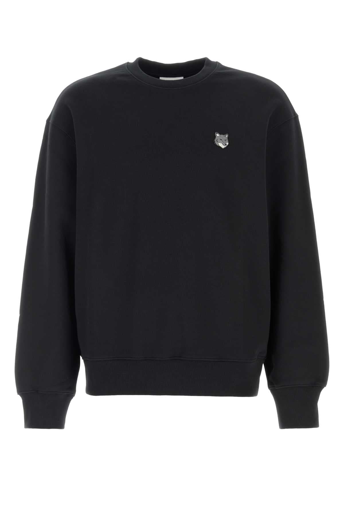 Black cotton sweatshirt
