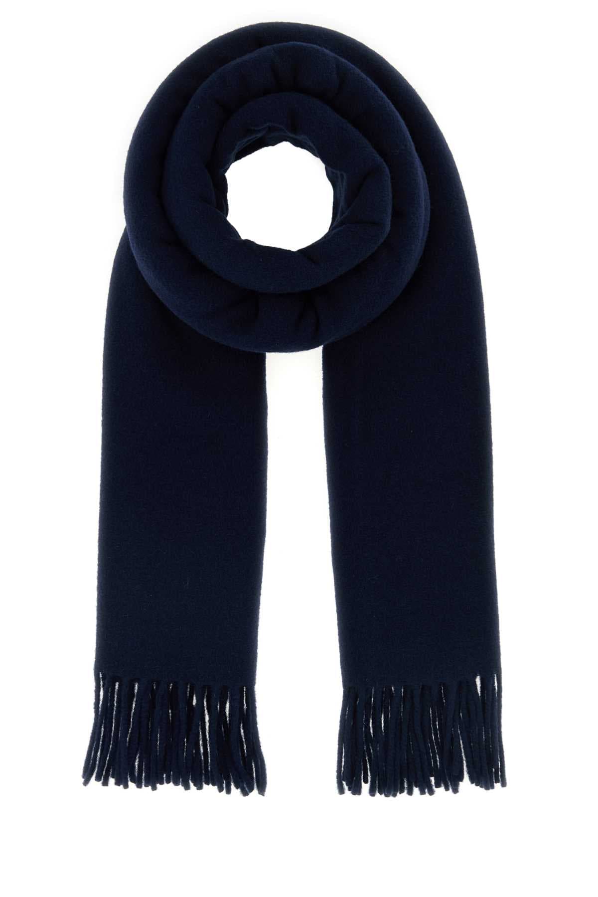 Navy blue wool scarf