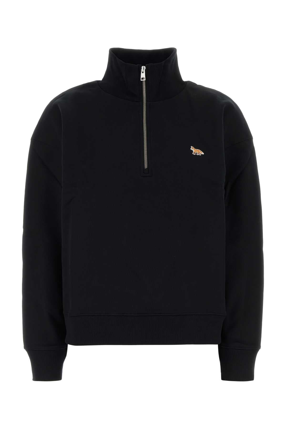 Black cotton sweatshirt
