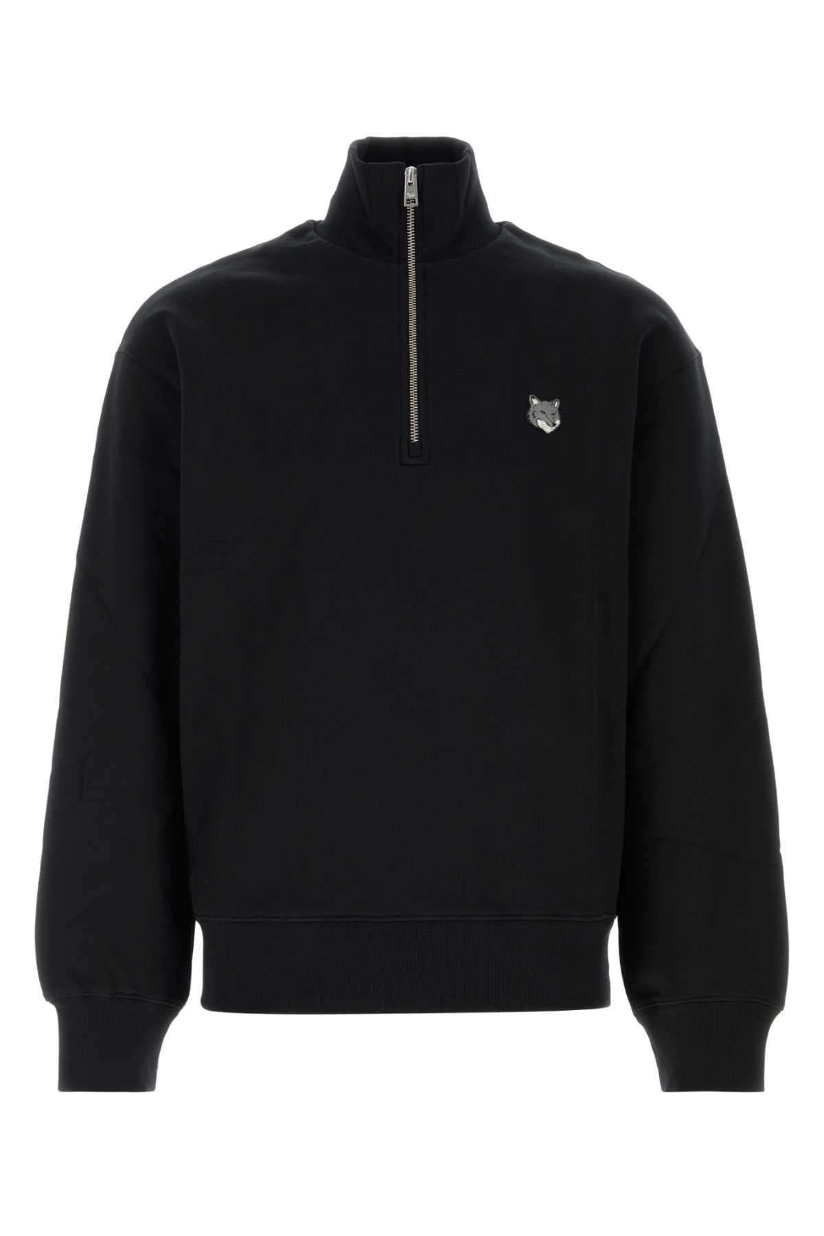 Black cotton sweatshirt