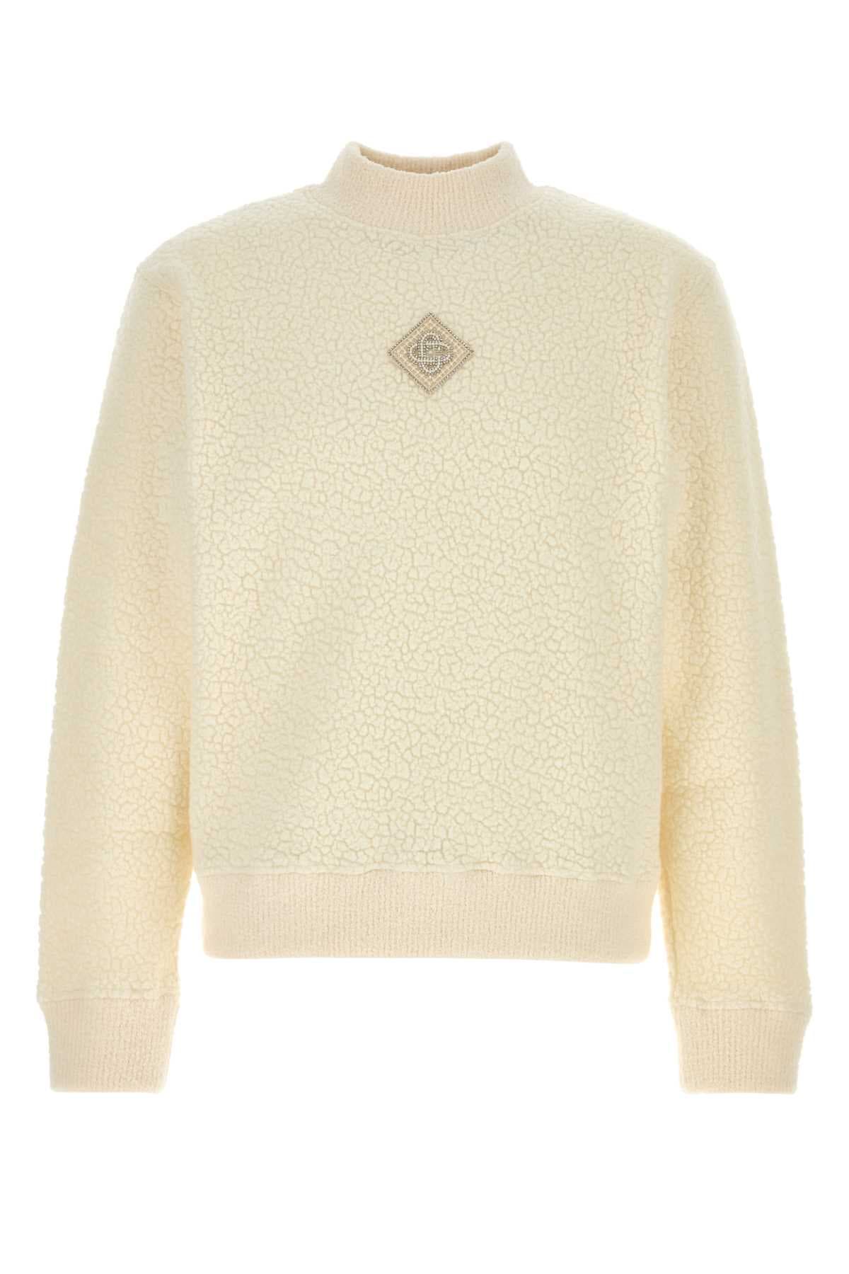 Ivory terry fabric sweatshirt