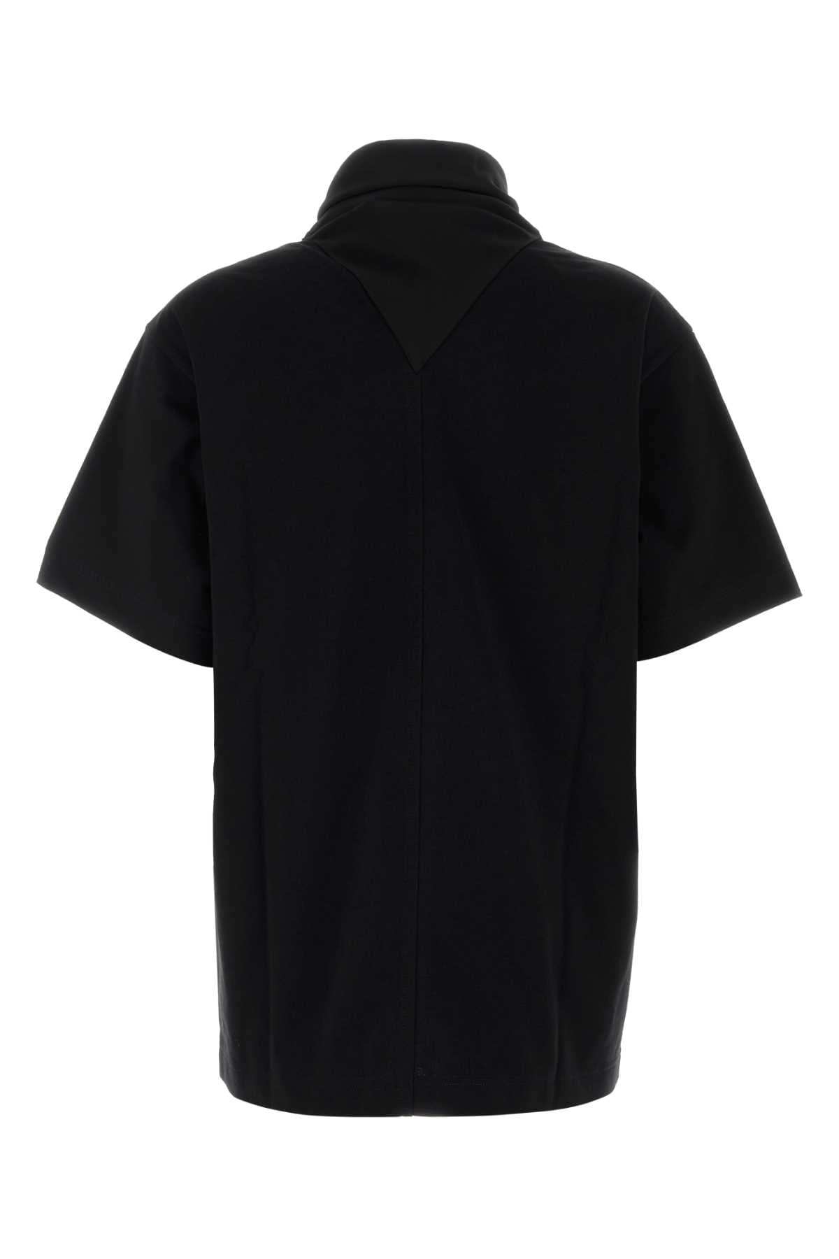 Black cotton oversize t-shirt - мініатюра 2