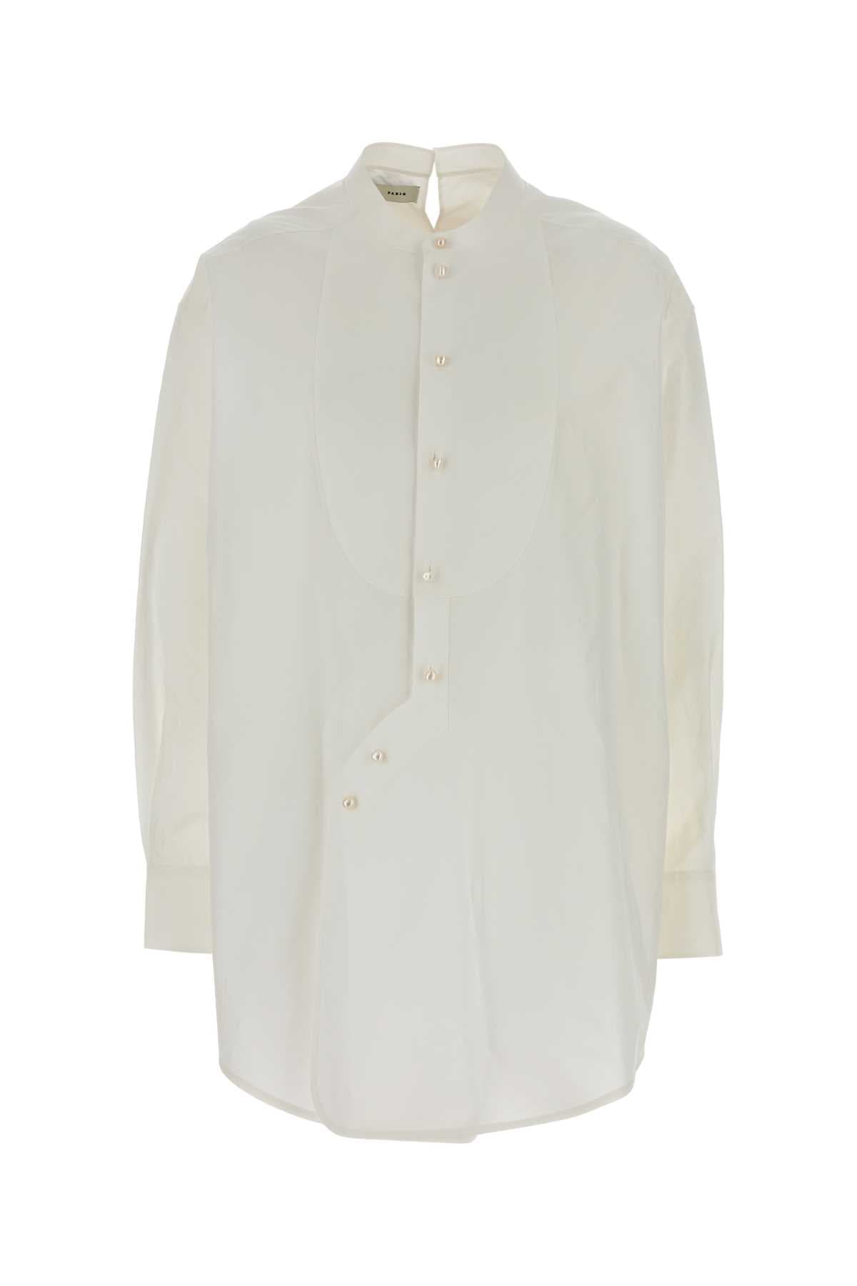White cotton oversize shirt
