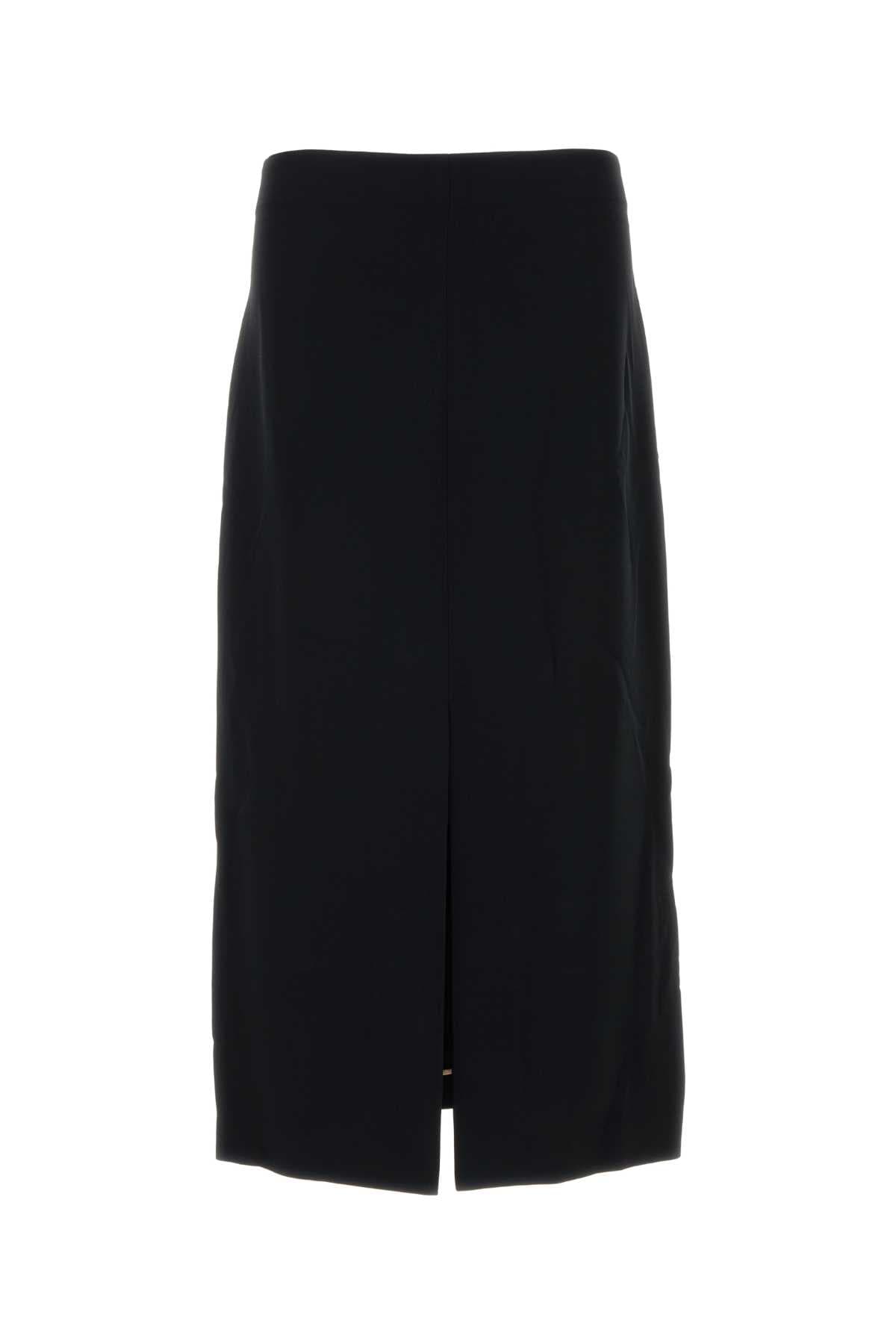 Black crepe skirt