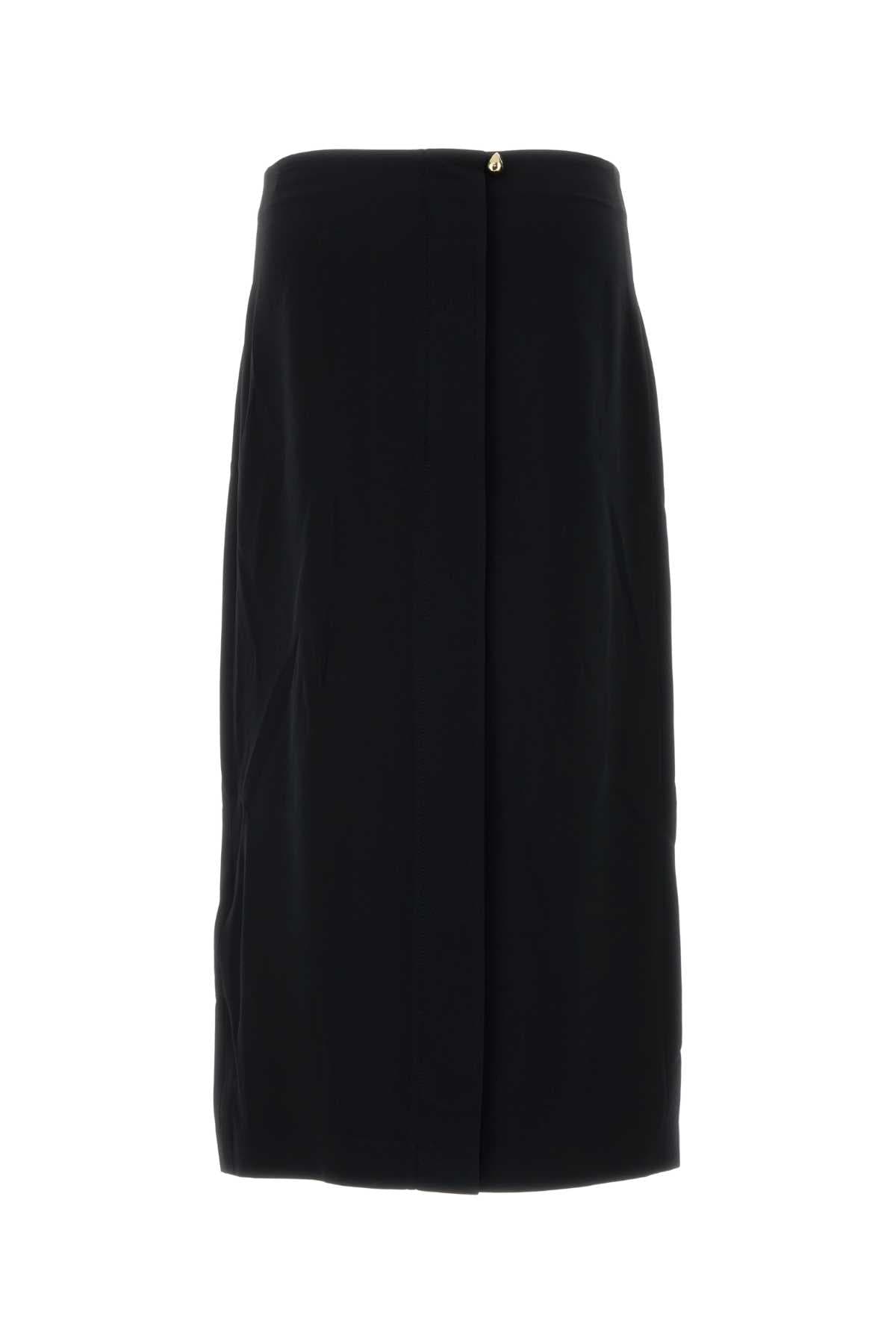 Black crepe skirt - мініатюра 2