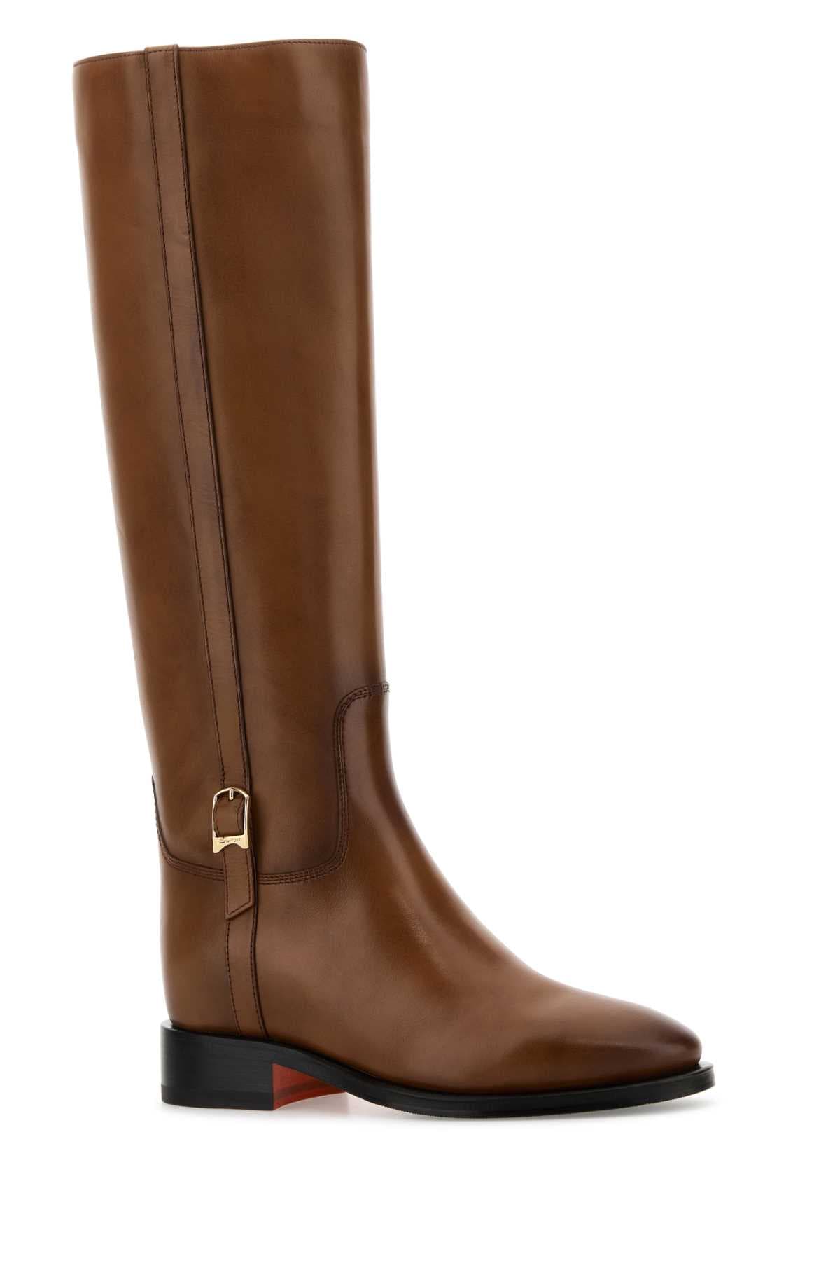 Brown leather Mandy boots - мініатюра 2