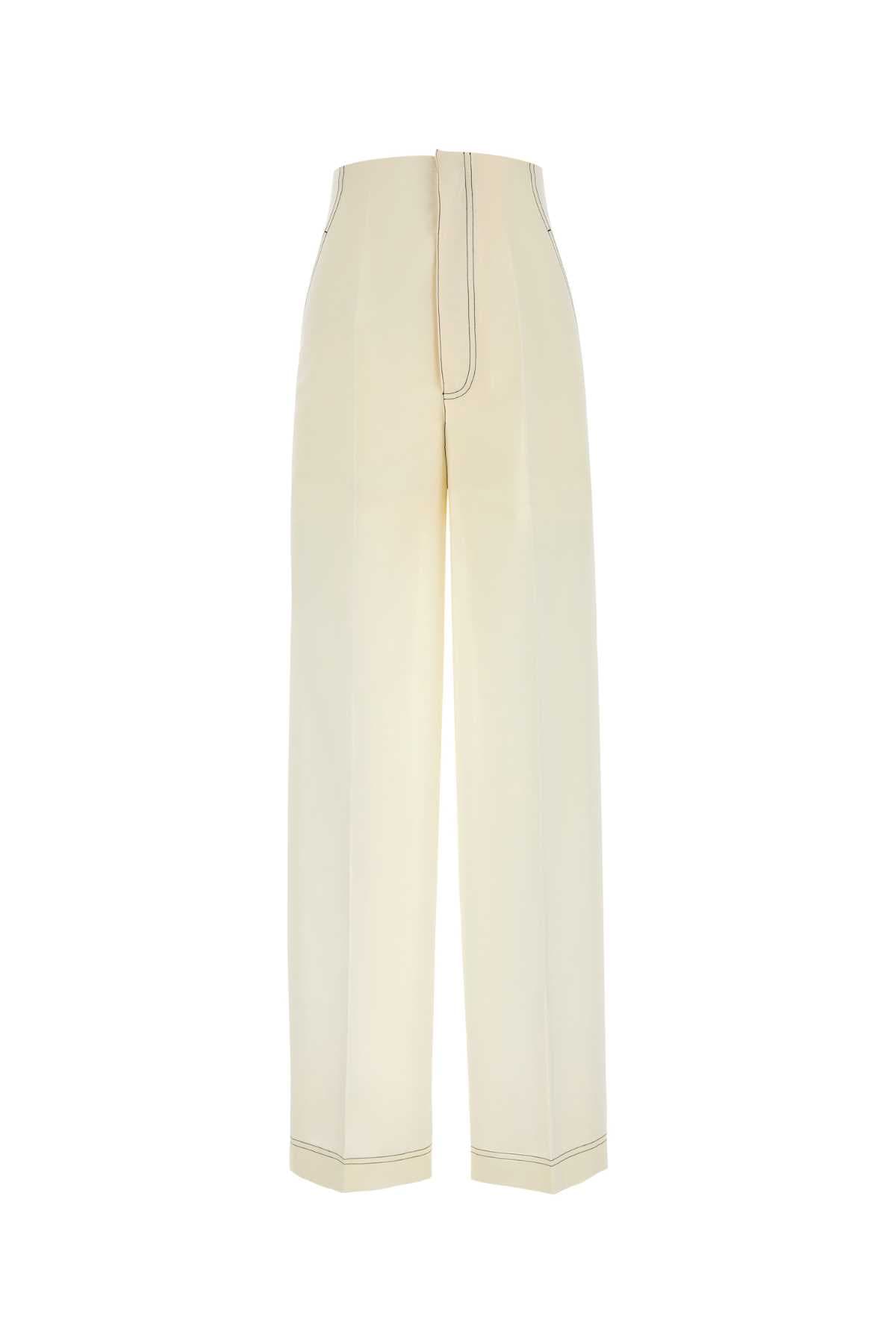 Ivory polyester blend pant
