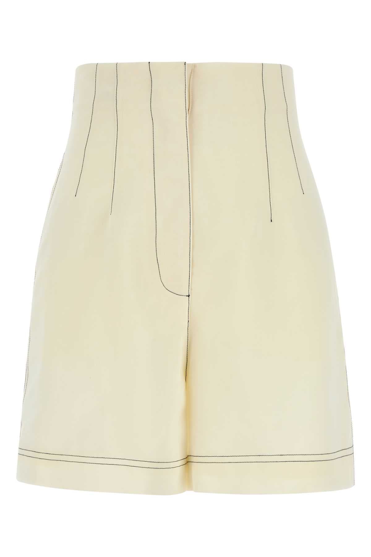 Ivory polyester blend shorts