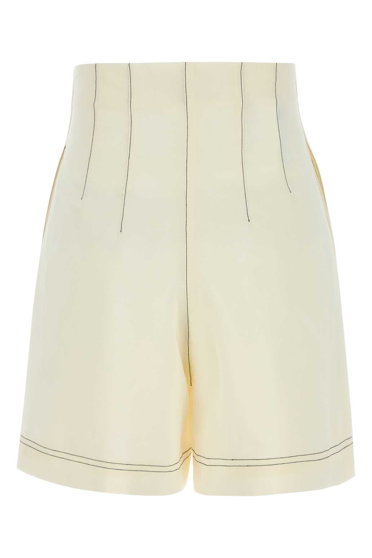 Ivory polyester blend shorts - мініатюра 2