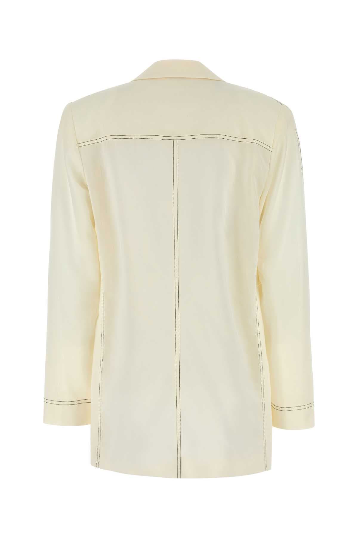 Ivory polyester blend blazer - мініатюра 2