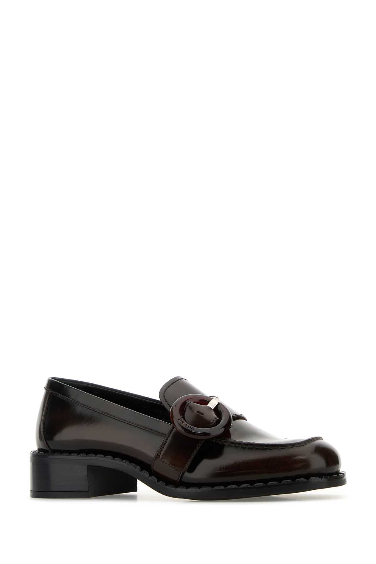 Brown leather loafers - мініатюра 2