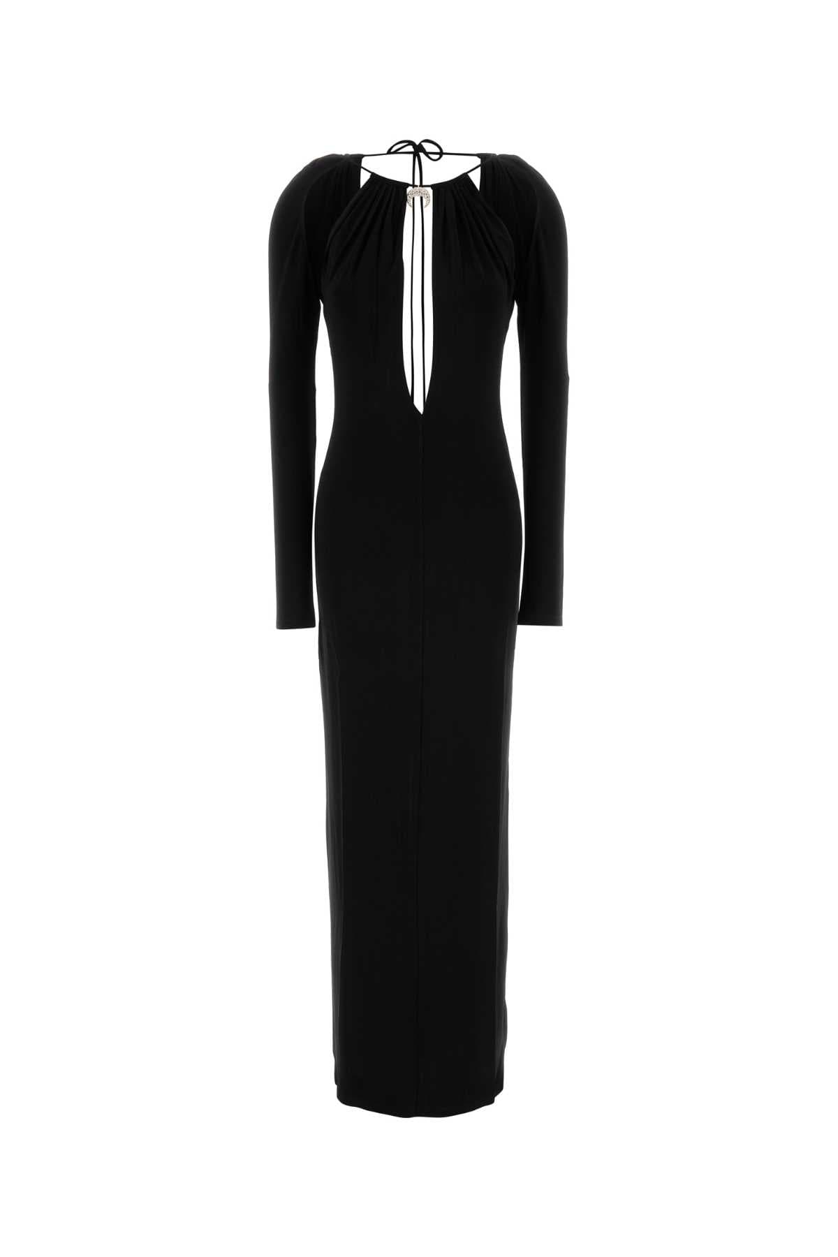 Black jersey long dress