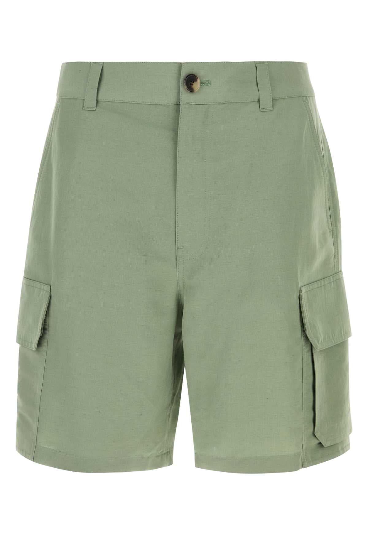 Sage green canvas Paula s Ibiza bermuda shorts