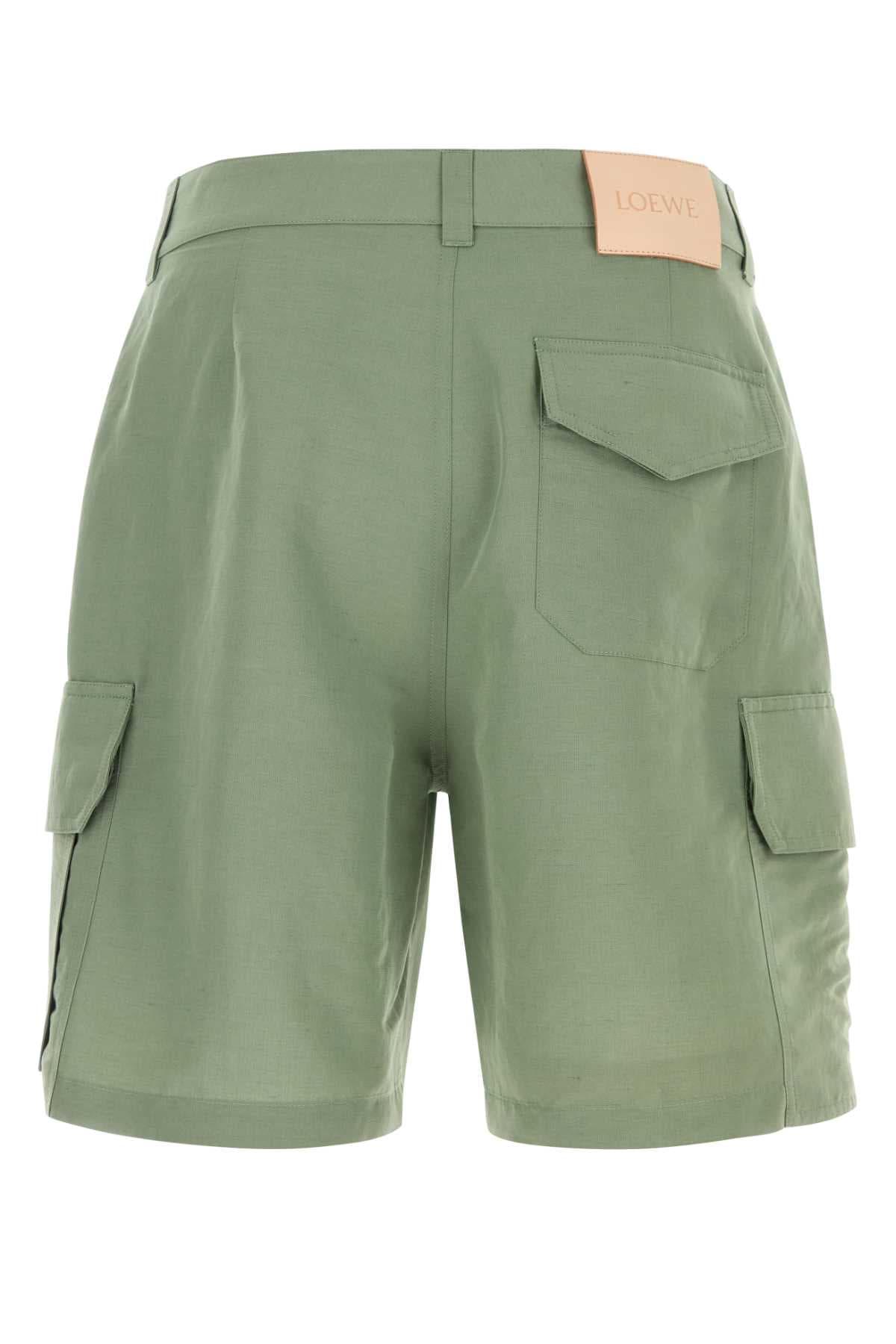 Sage green canvas Paula s Ibiza bermuda shorts - мініатюра 2