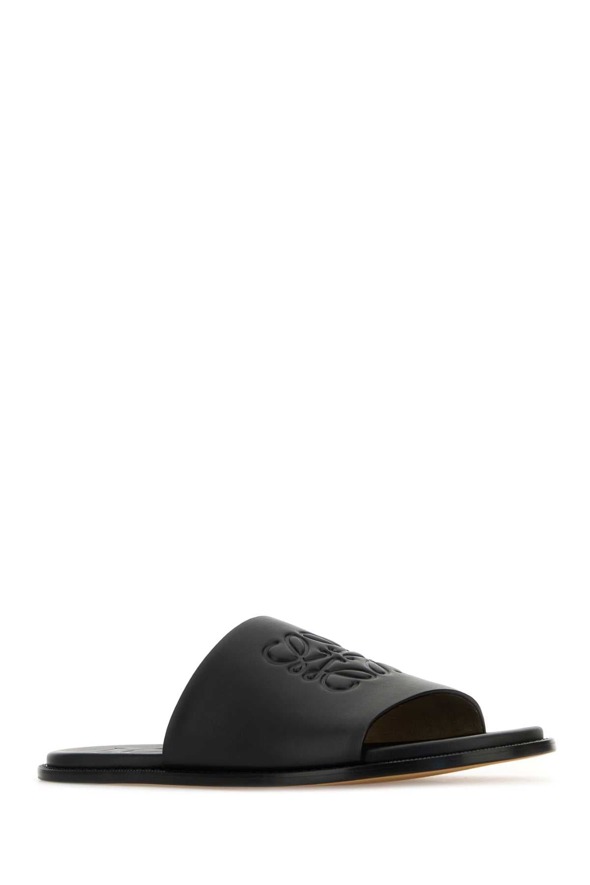 Black leather Paula s Ibiza Flex slippers - мініатюра 2