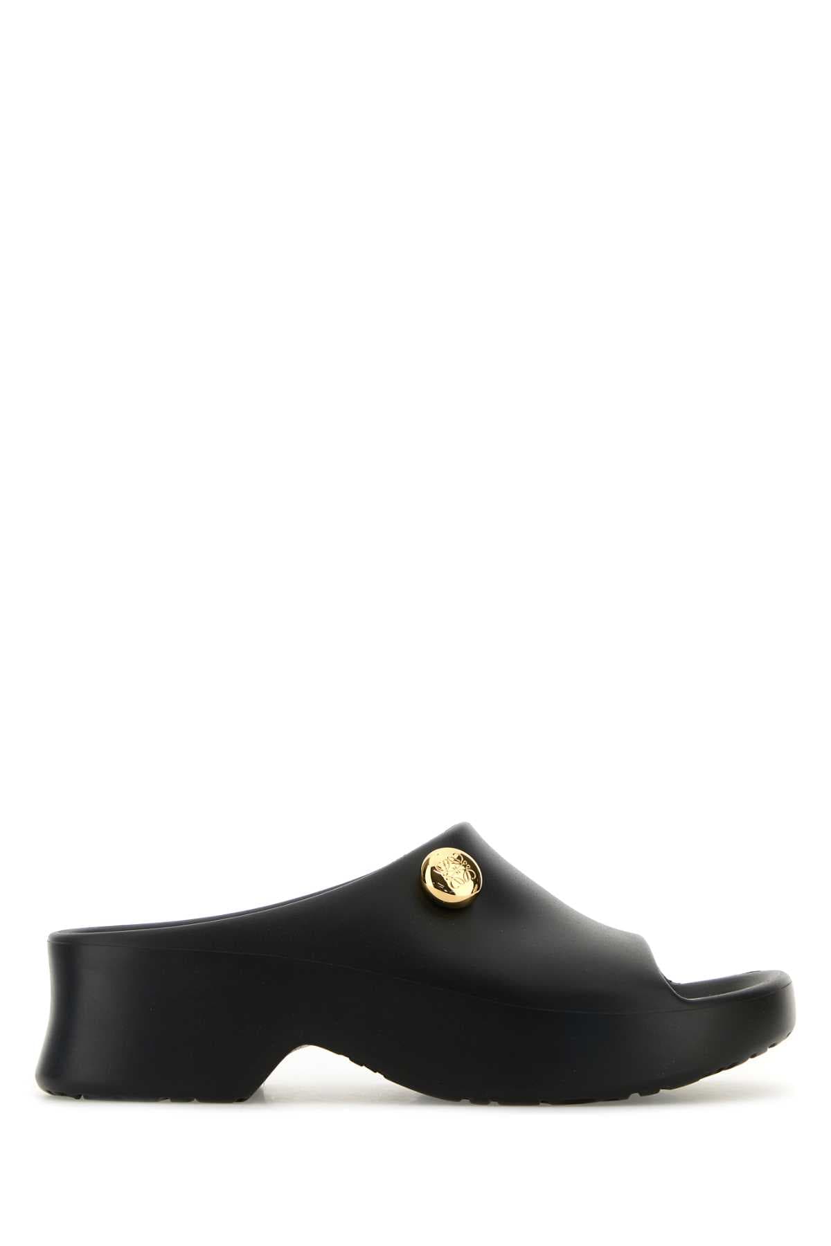Black rubber Paula s Ibiza slippers