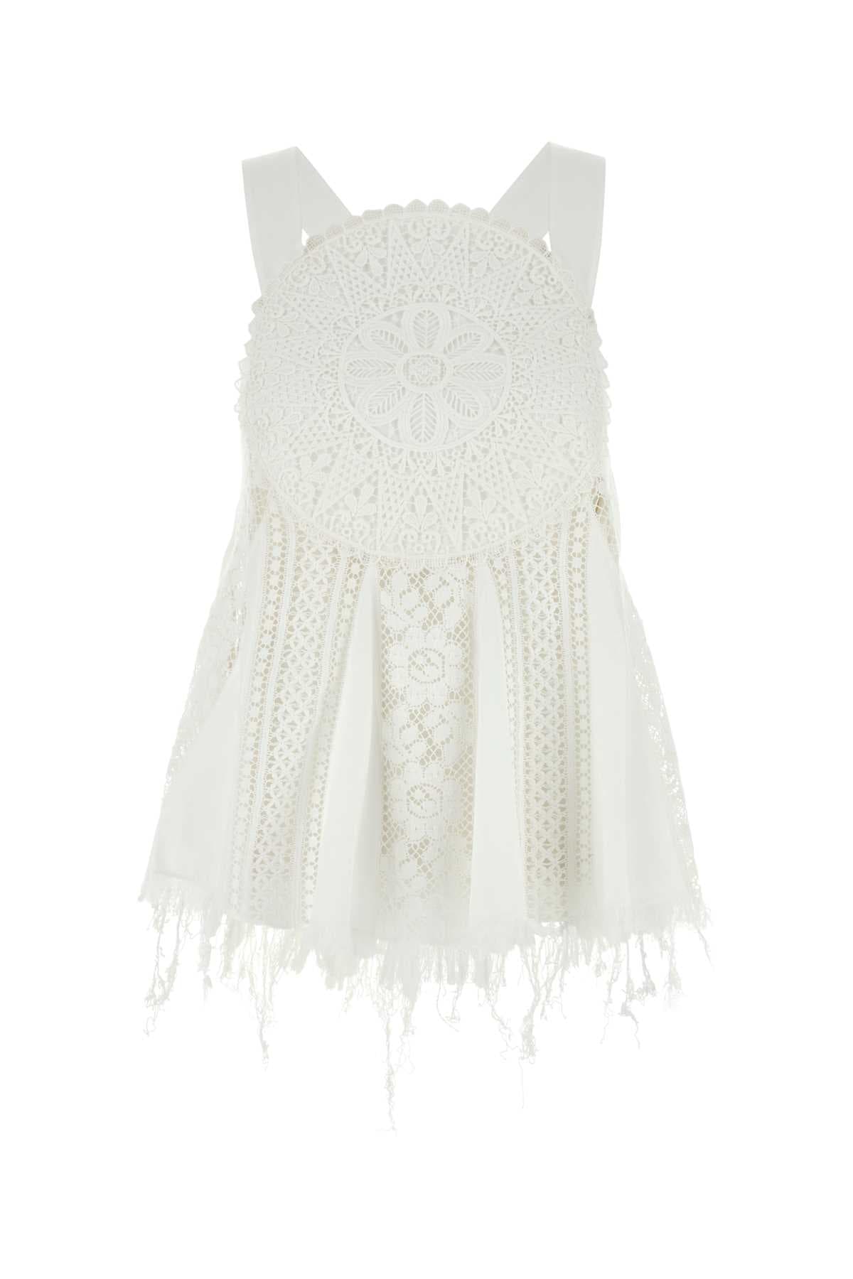 White cotton Paula s Ibiza top
