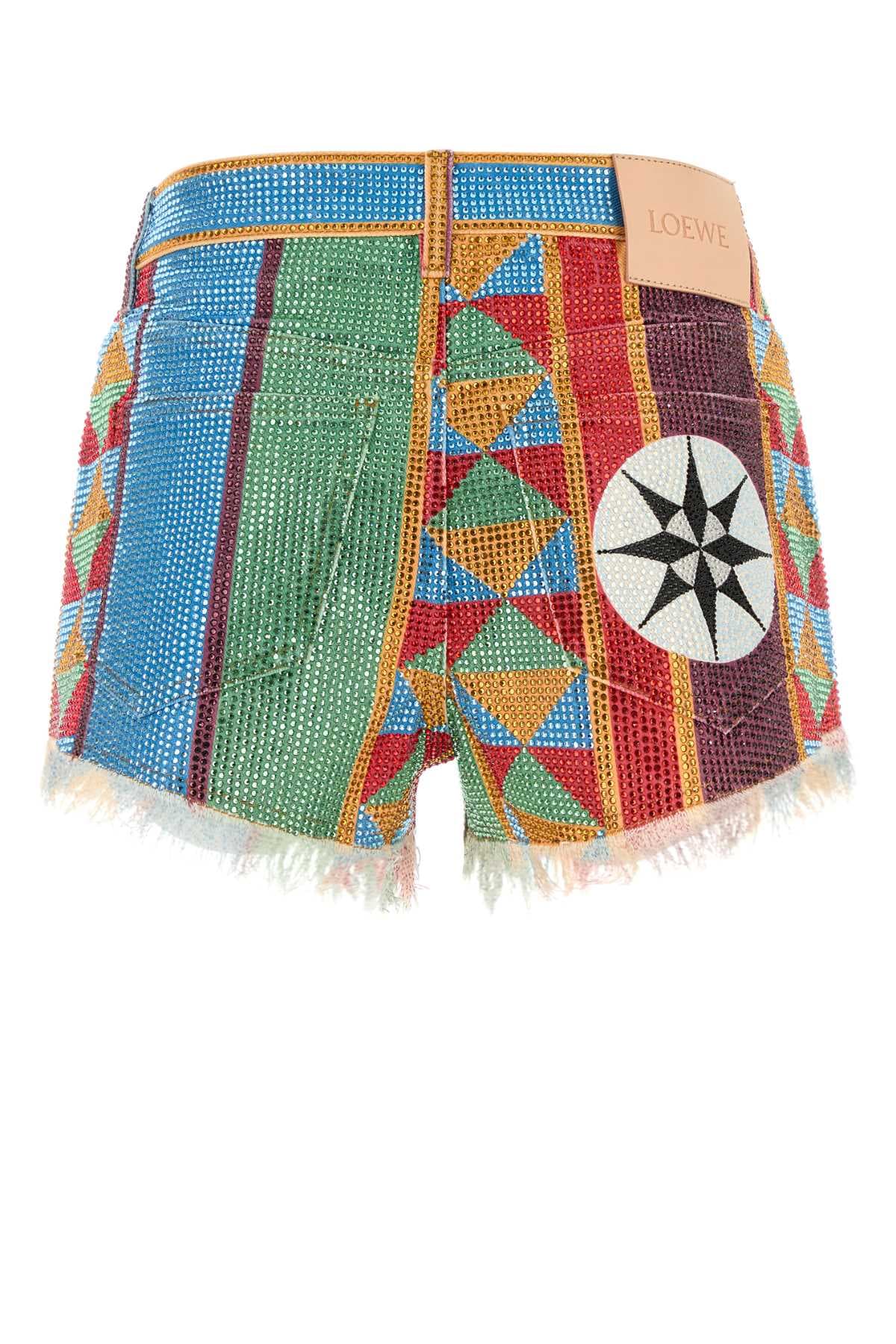 Embellished denim Paula s Ibiza shorts - мініатюра 2