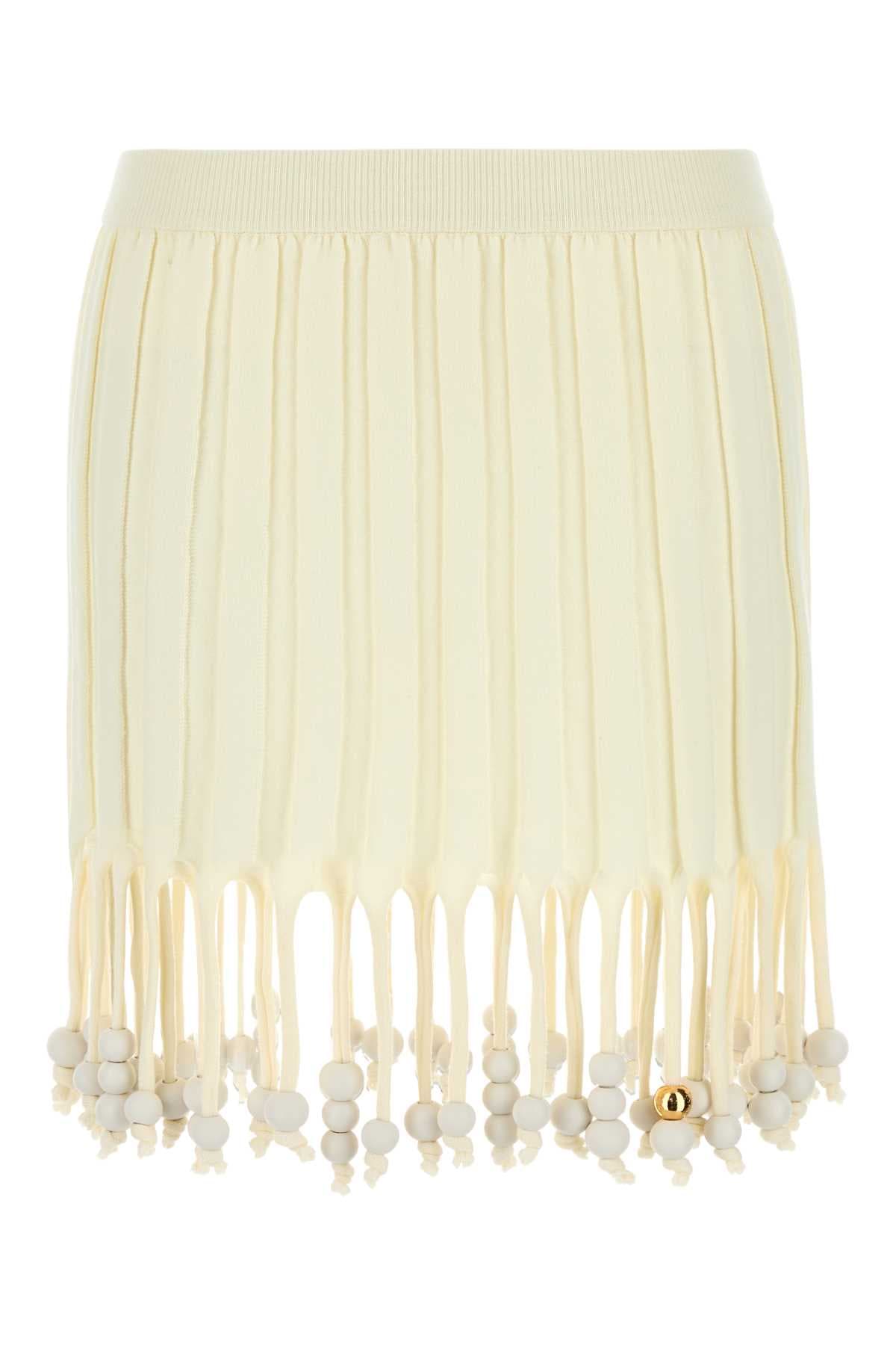Ivory cotton Paula s Ibiza mini skirt