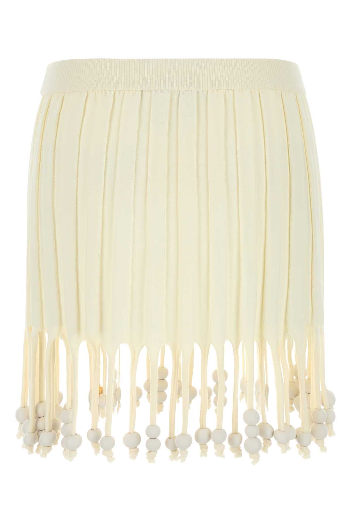 Ivory cotton Paula s Ibiza mini skirt - мініатюра 2