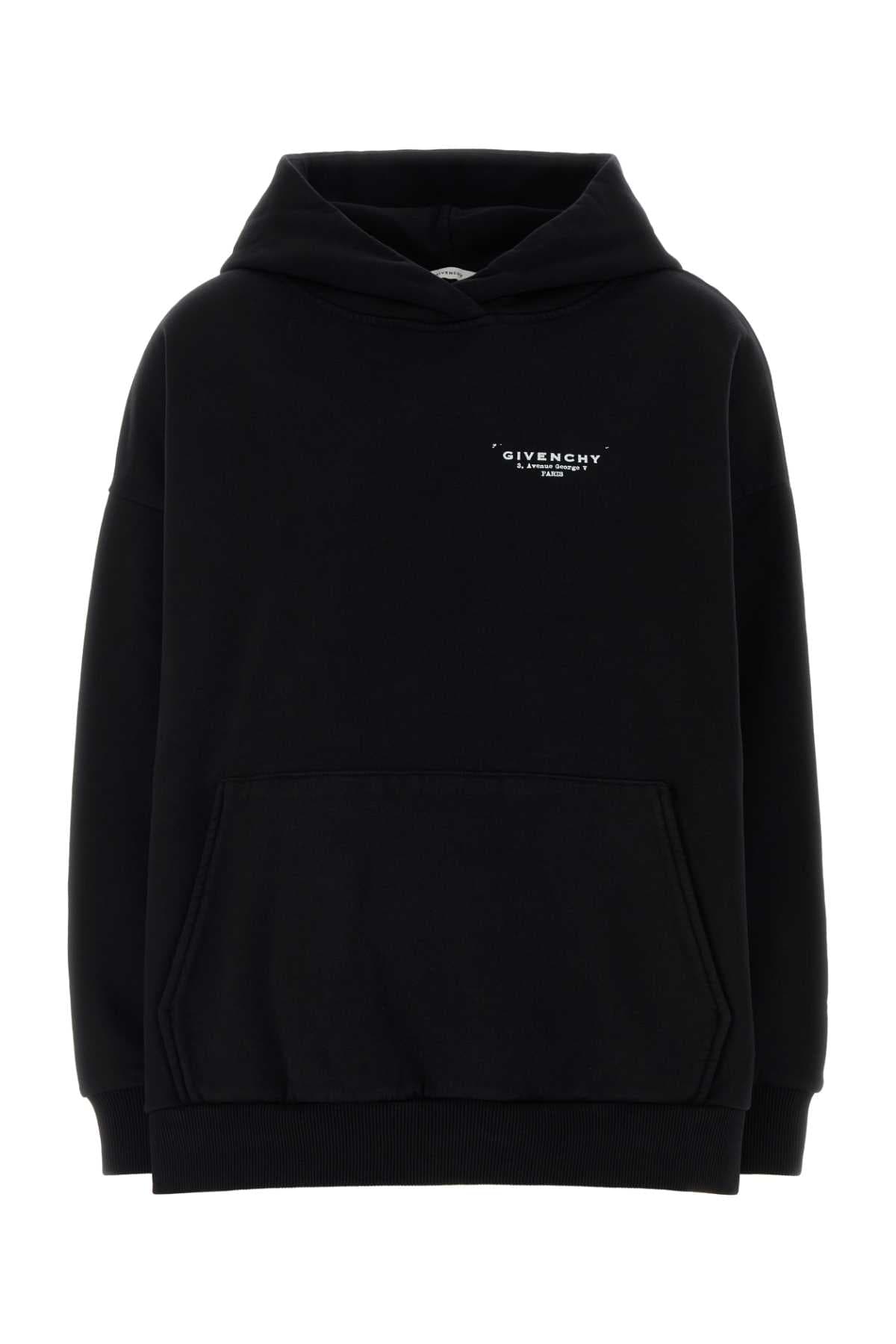 Black cotton oversize sweatshirt