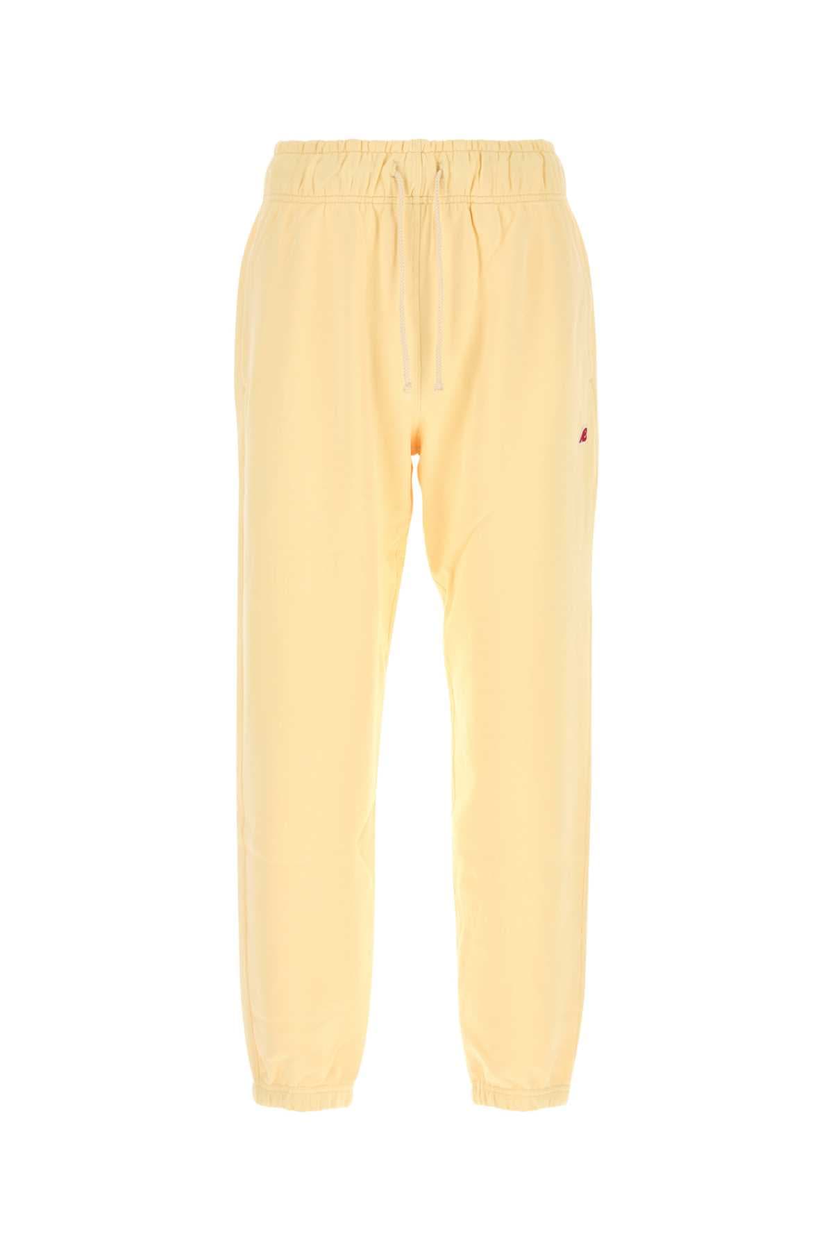 Pastel yellow cotton joggers