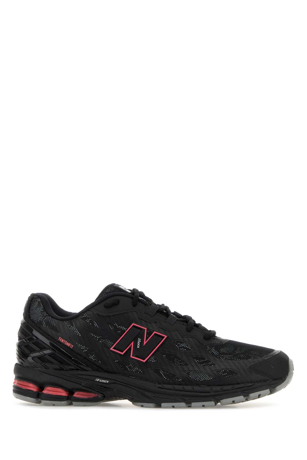 Black mesh sneakers