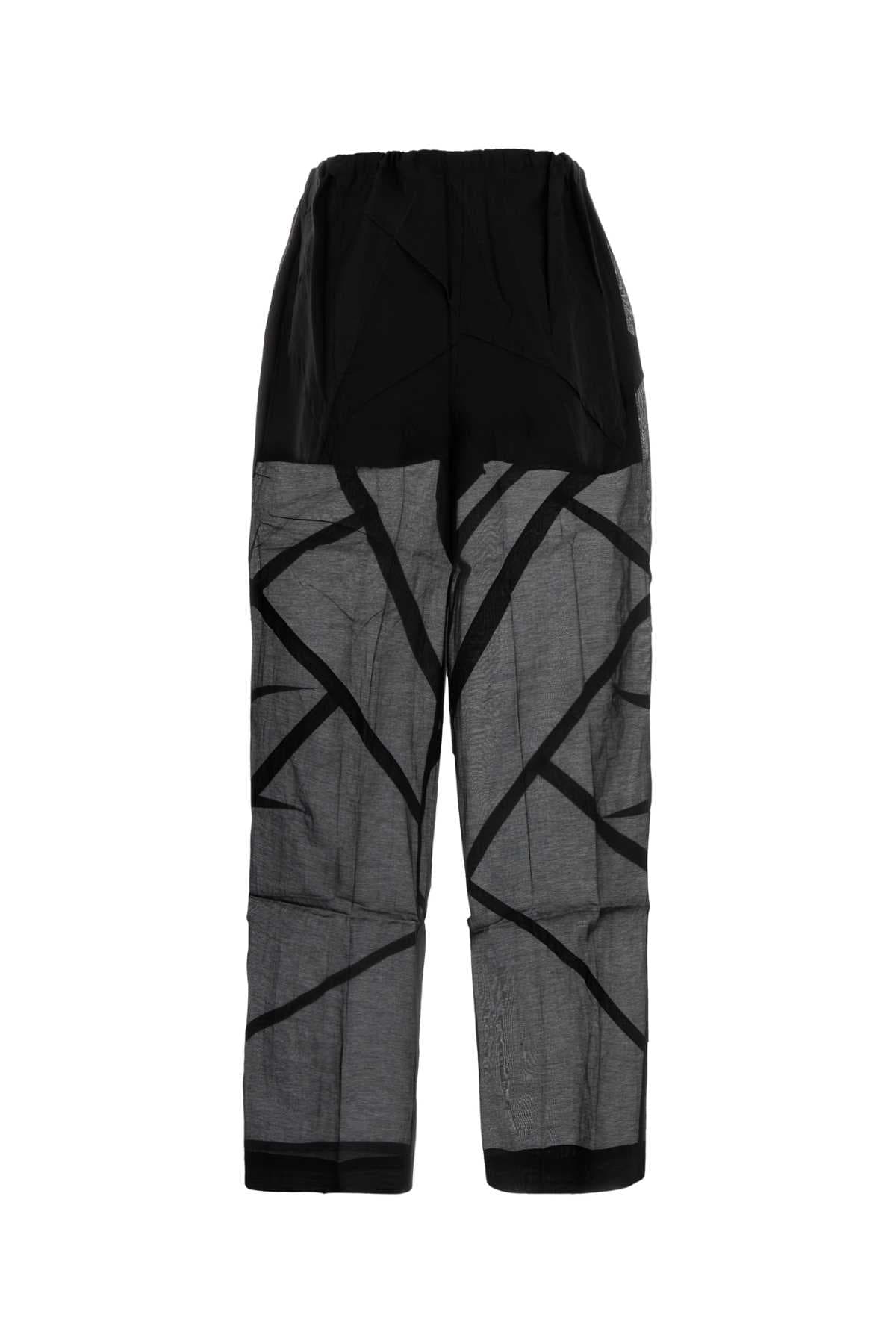 Black cotton blend pant - мініатюра 2