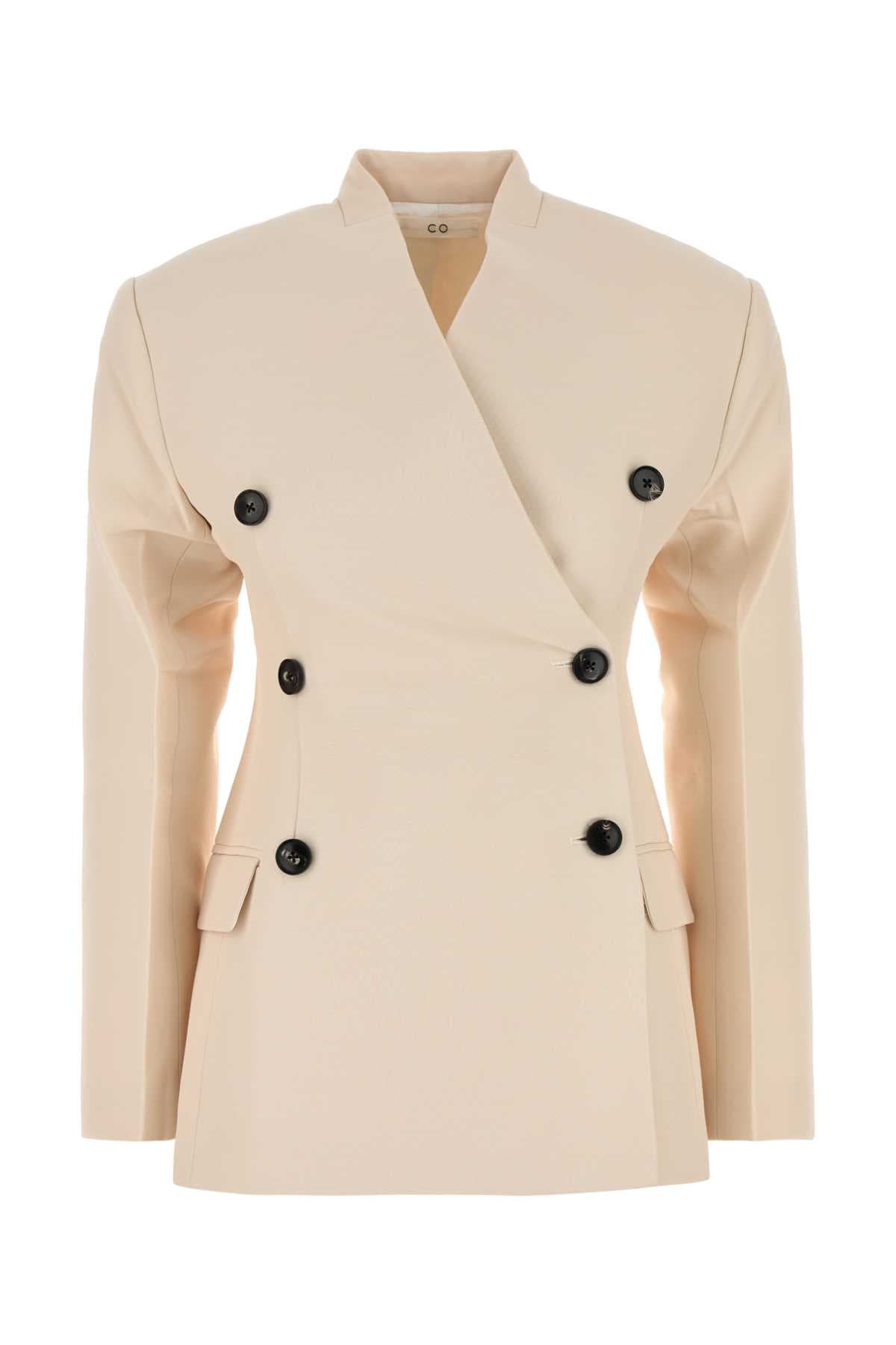 Light pink viscose blend blazer