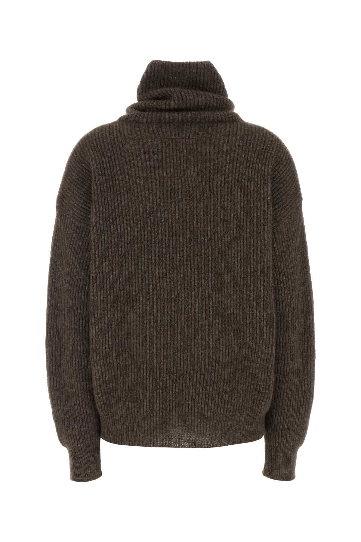 Brown wool Raccoon sweater - мініатюра 2
