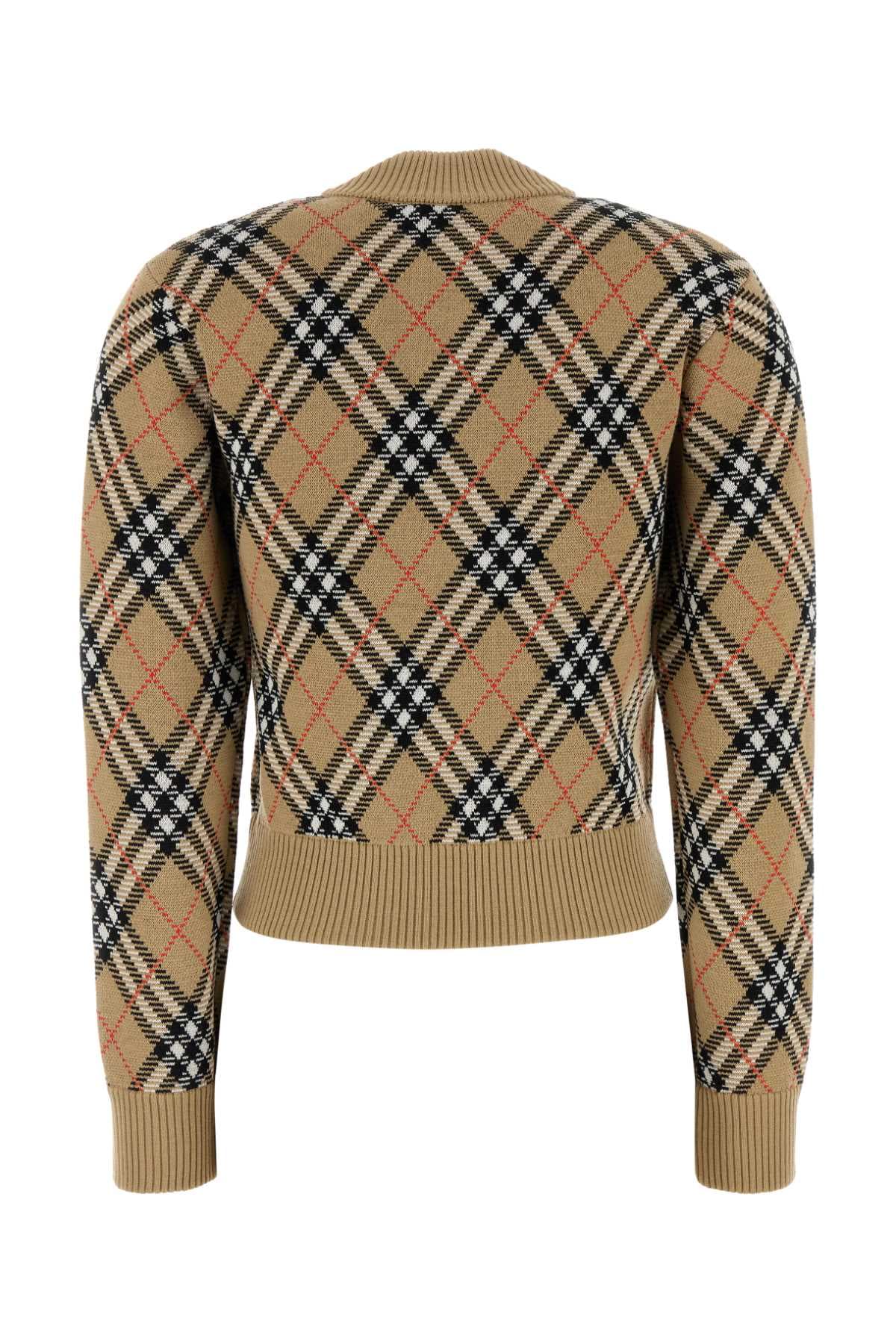 Embroidered wool blend cardigan - мініатюра 2