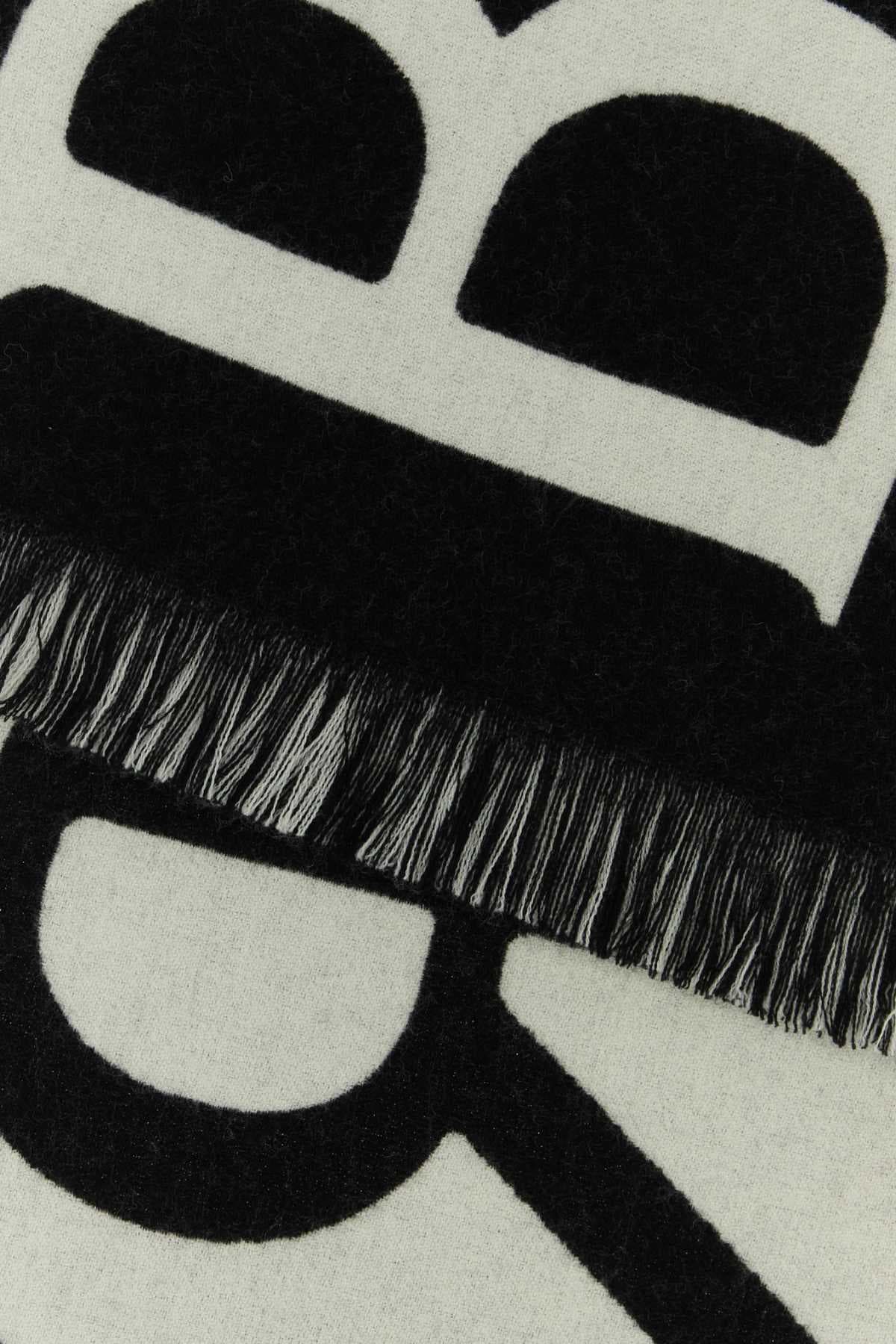 Black wool scarf - мініатюра 2