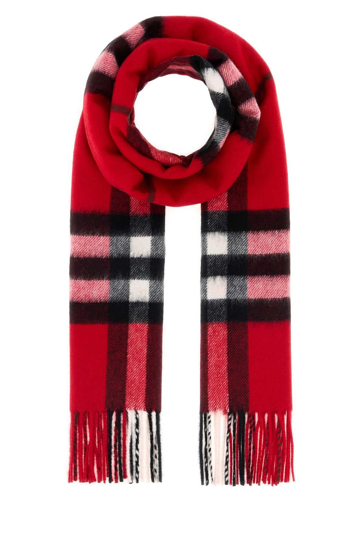 Embroidered cashmere scarf