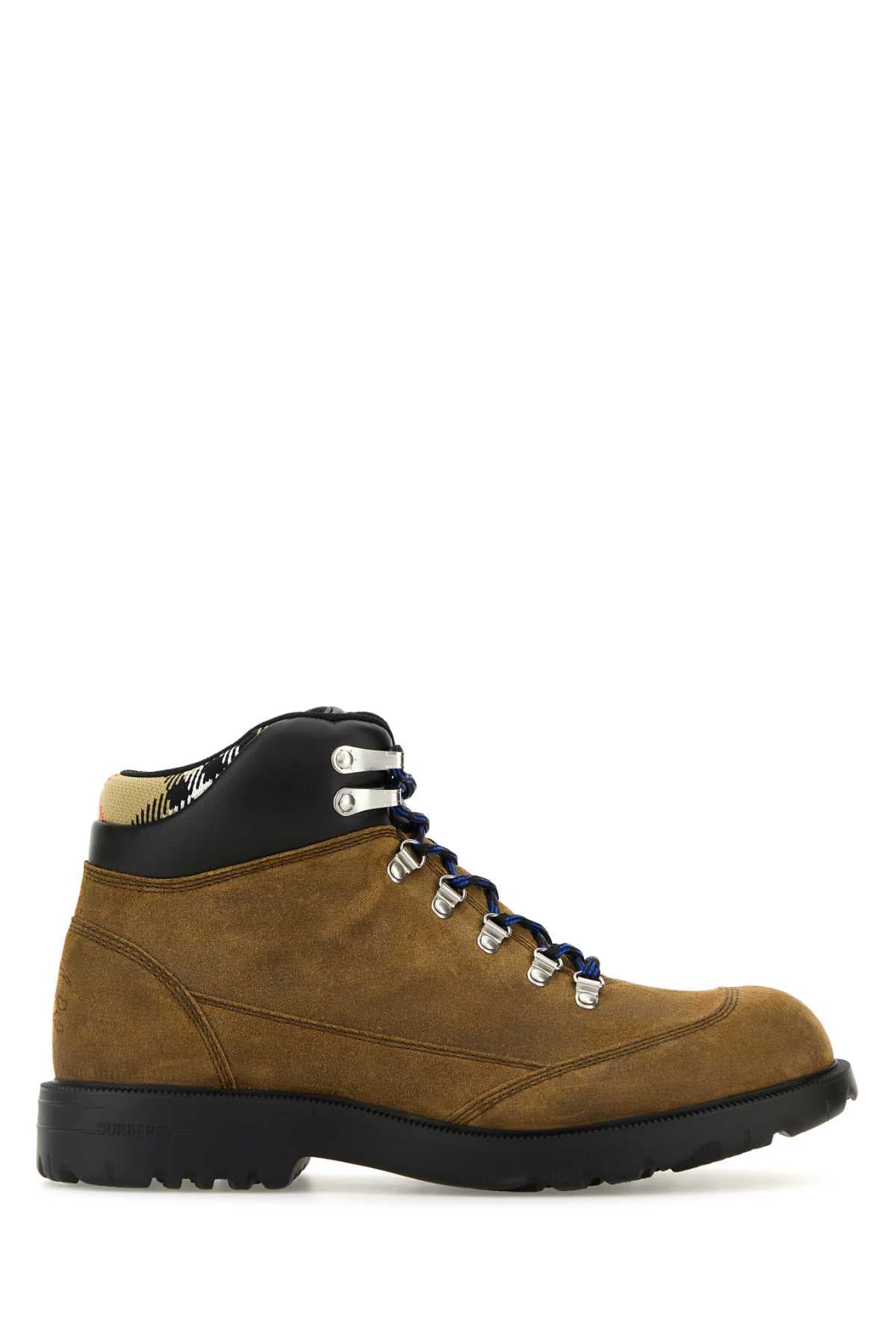 Brown suede Moor ankle boots