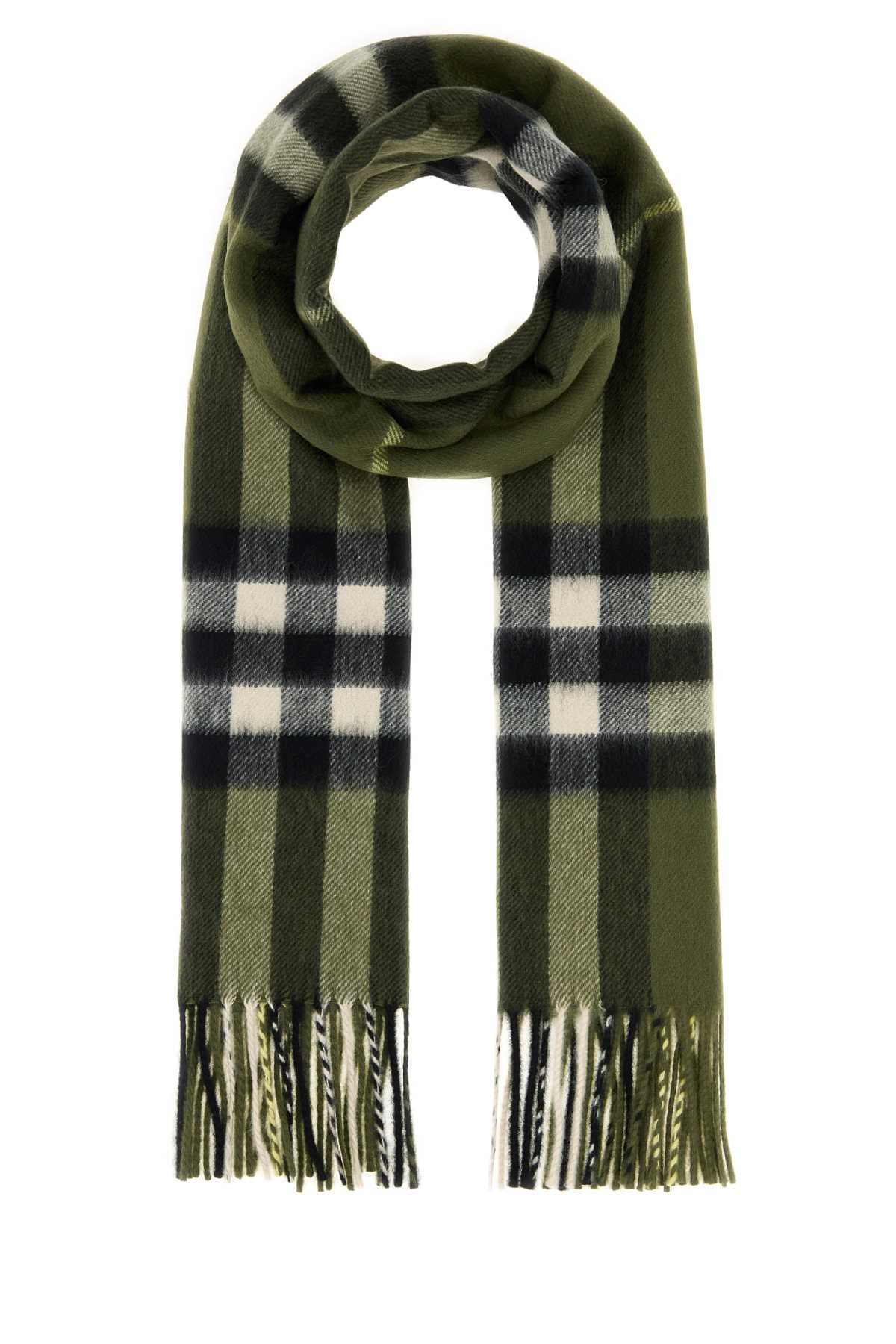 Embroidered cashmere scarf